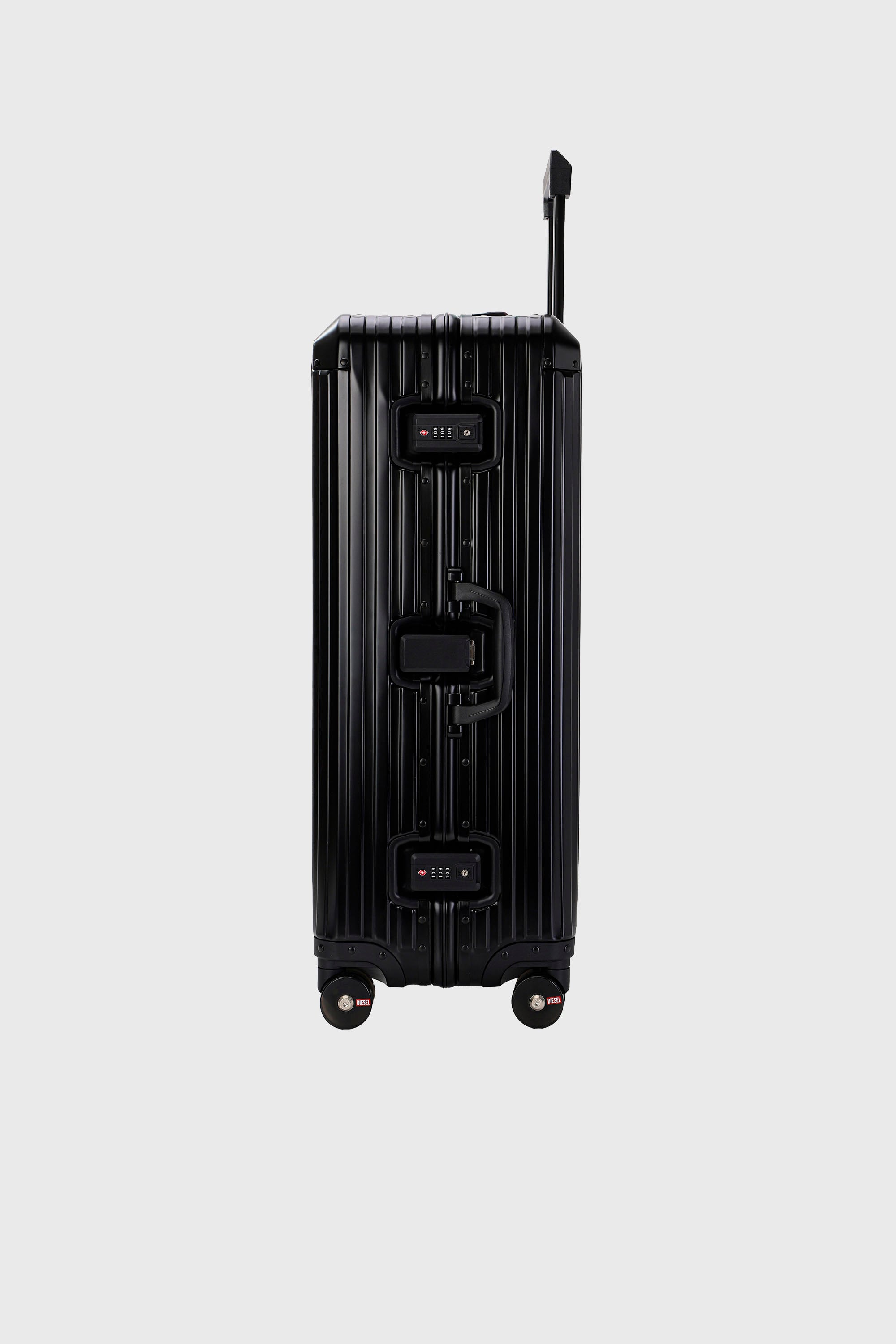 Diesel - DIESEL ALUMINUM TROLLEY- DSL002, Unisex's Aluminum suitcase size L in Black - 4