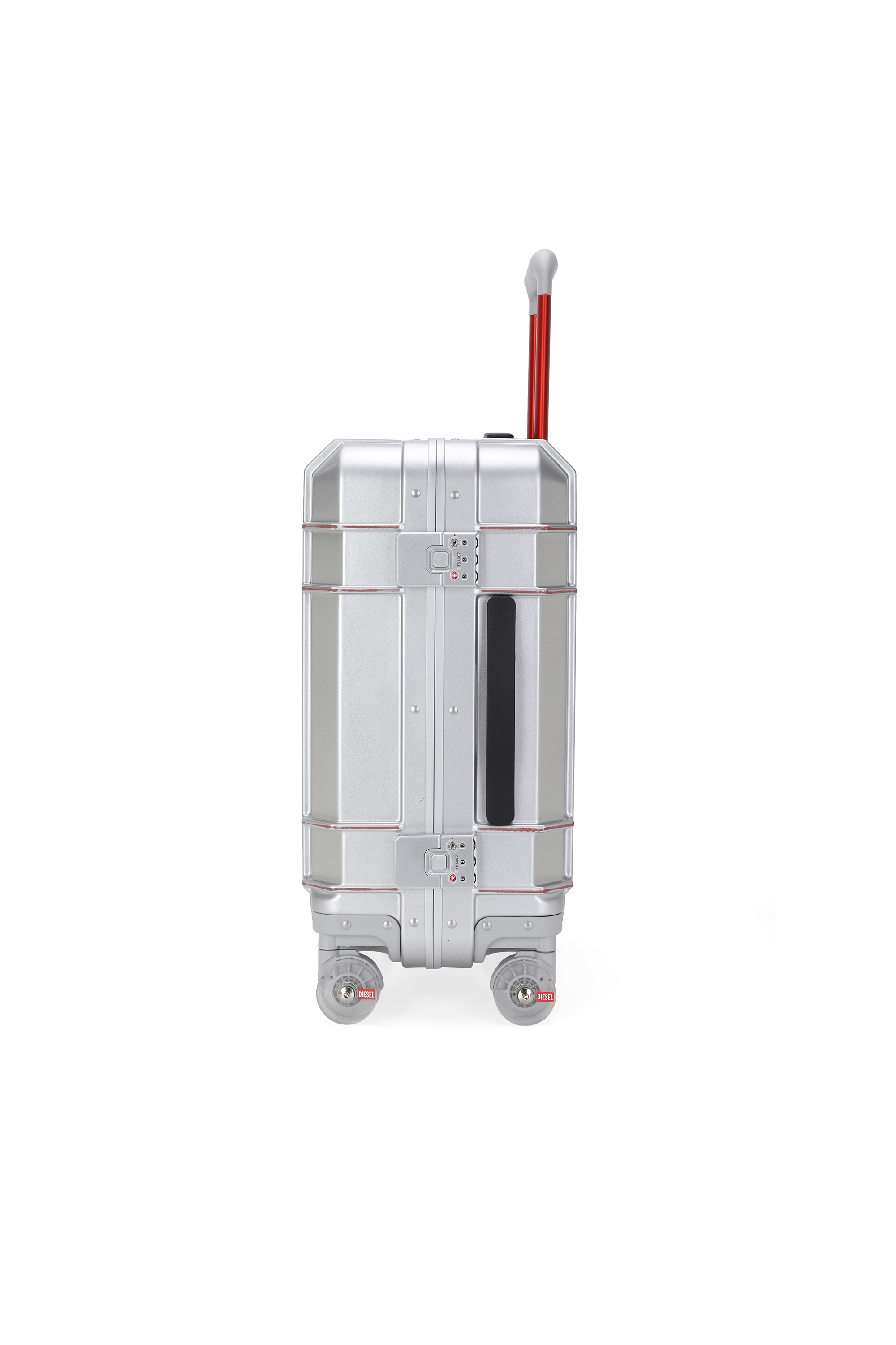 Diesel - DIESEL PC STRONG IMAGE TROLLEY- DSL003, Unisex's Rugged suitcase size S in Silver - 5