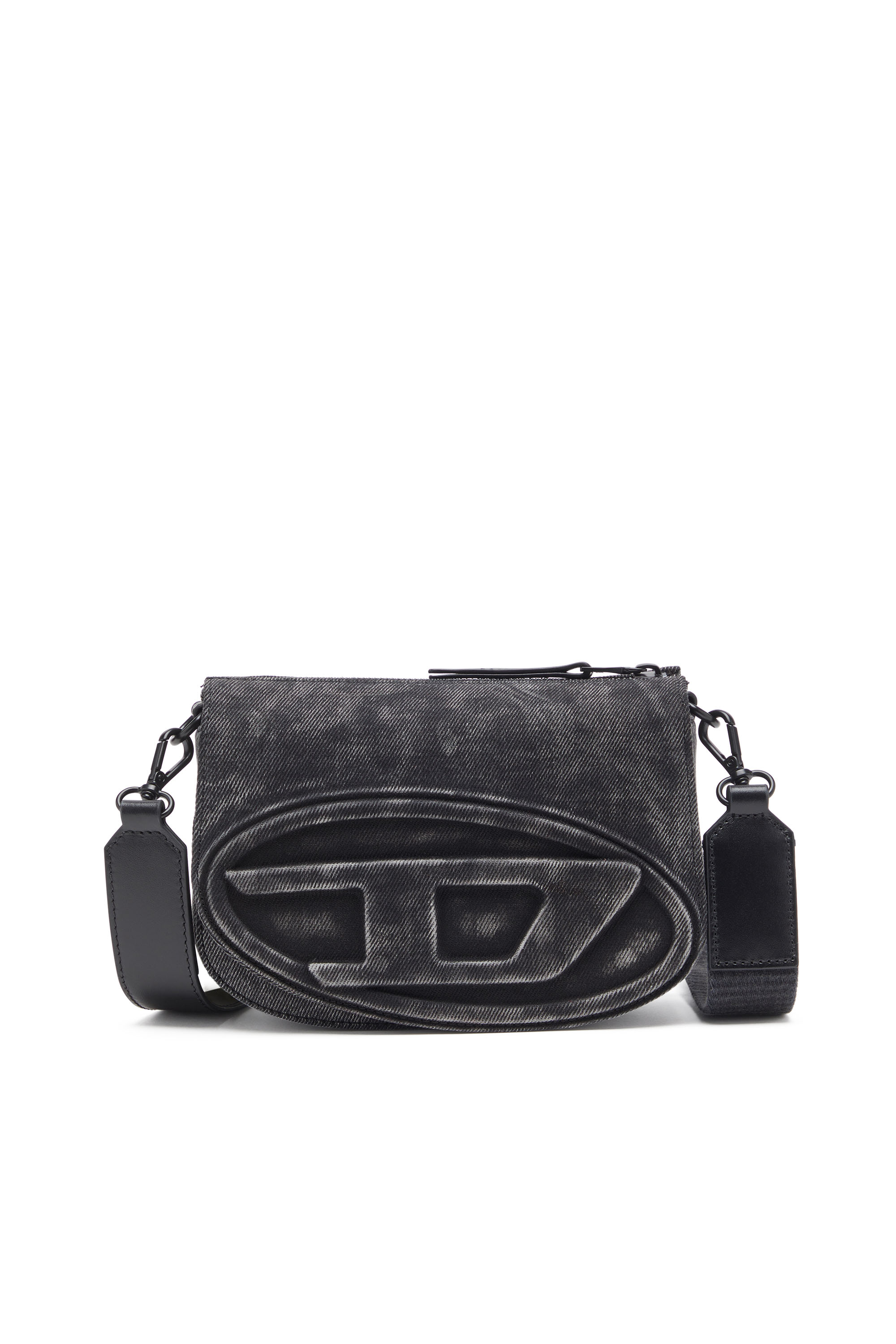 Diesel - 1DR CAMERA BAG, Unisex's 1DR-Camera bag in stonewashed denim in Black - 1