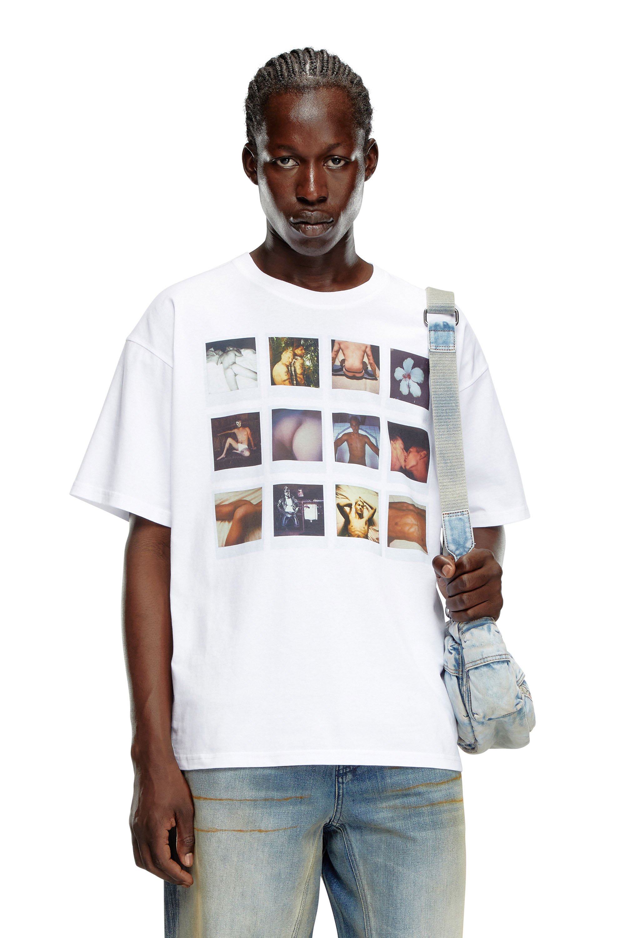 Diesel - PR-T-BOXT-SS, Unisex T-shirt with polaroid patches in White - Image 2