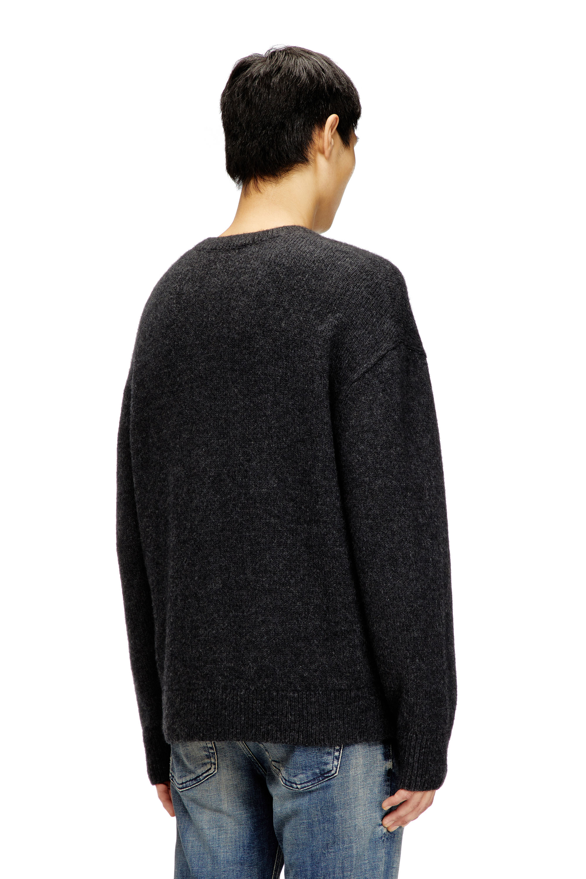 Diesel - K-AREESO, Man's Jumper in wool and alpaca blend in Black - 4