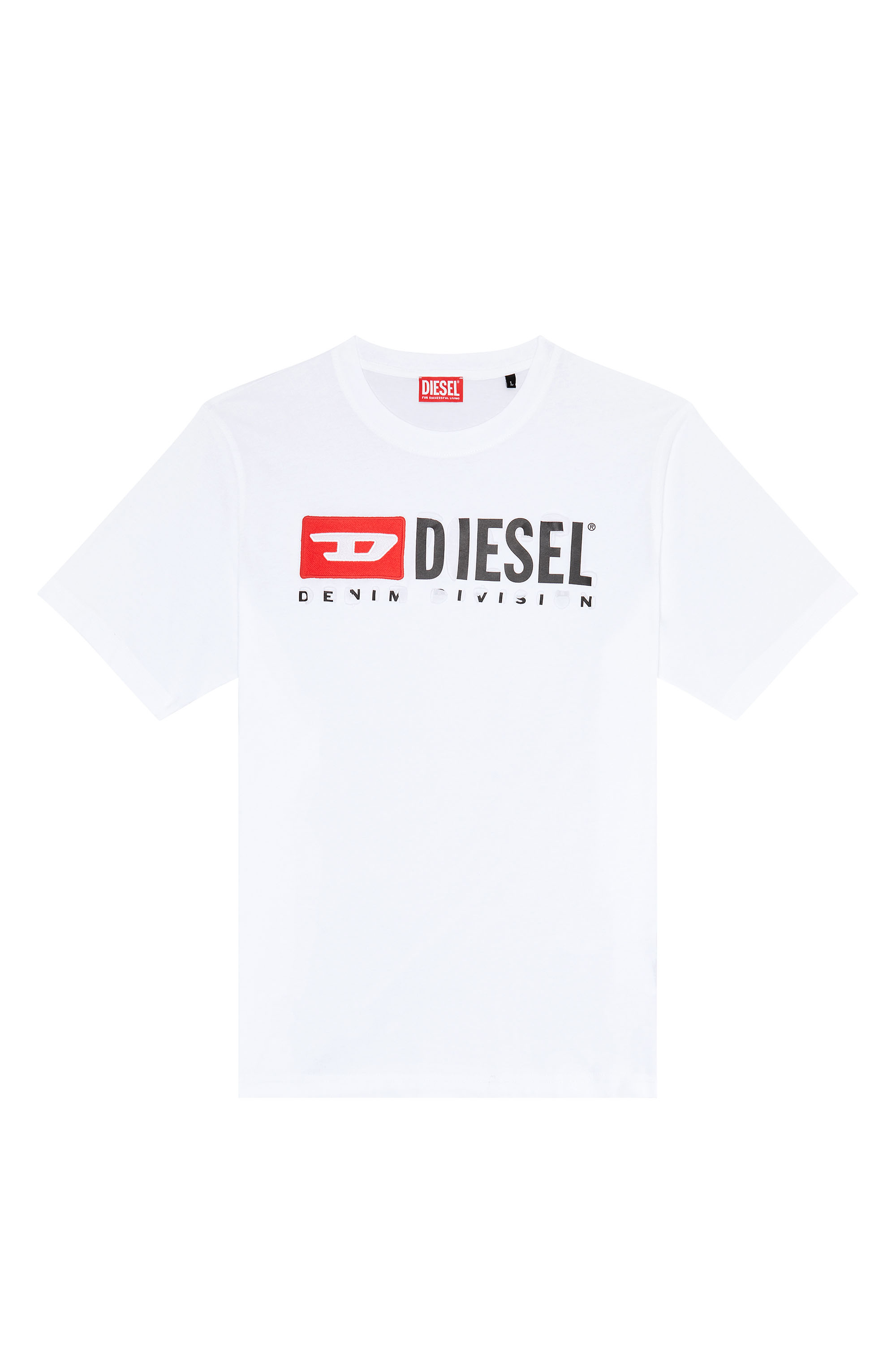 Diesel - T-JUST-DIVSTROYED, Man T-shirt with peel-off letters in White - Image 3