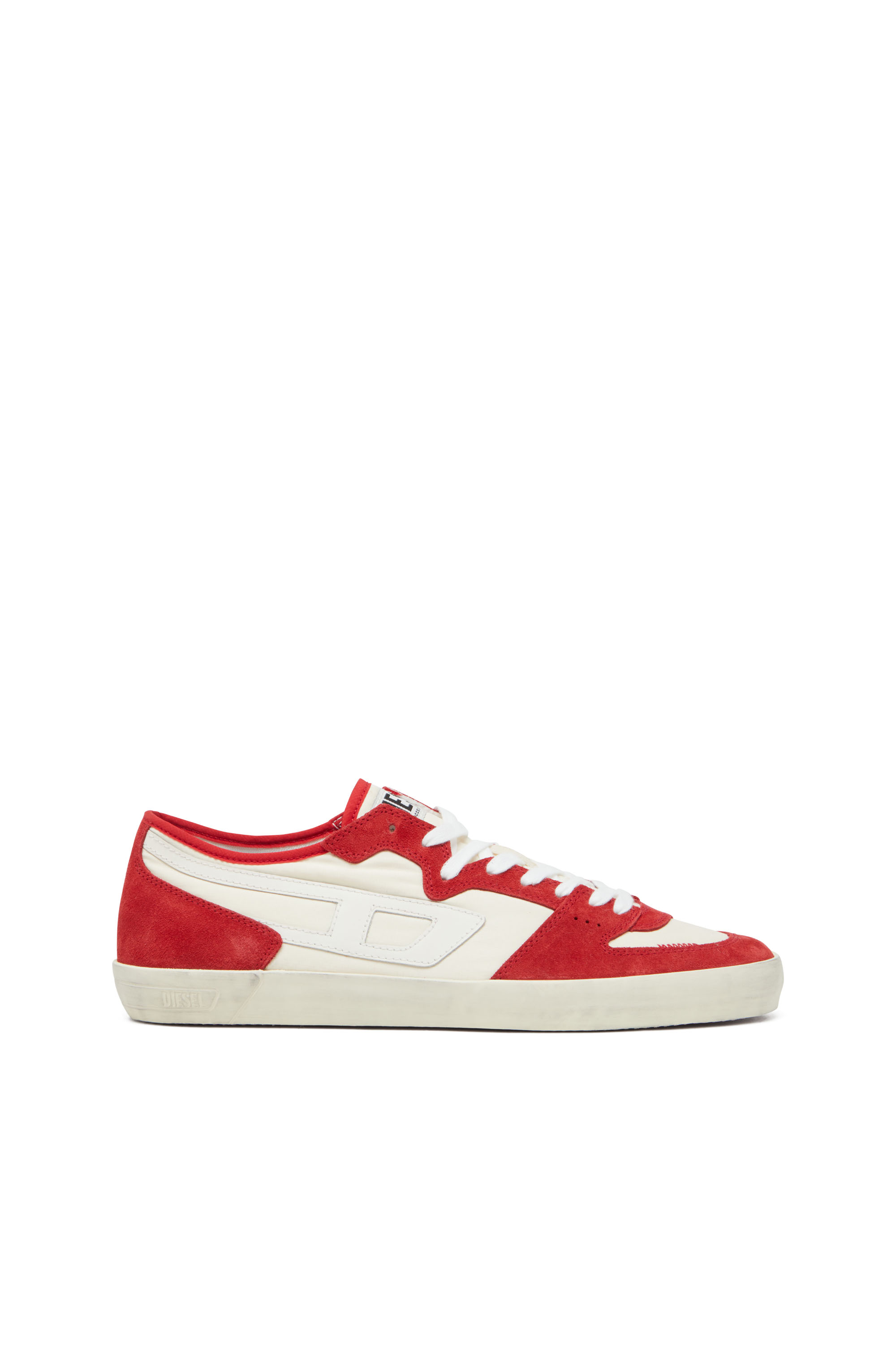 Diesel - S-LEROJI D-1 LOW, Man's S-Leroji D-Sneakers in padded ripstop and suede in Red/White - 1