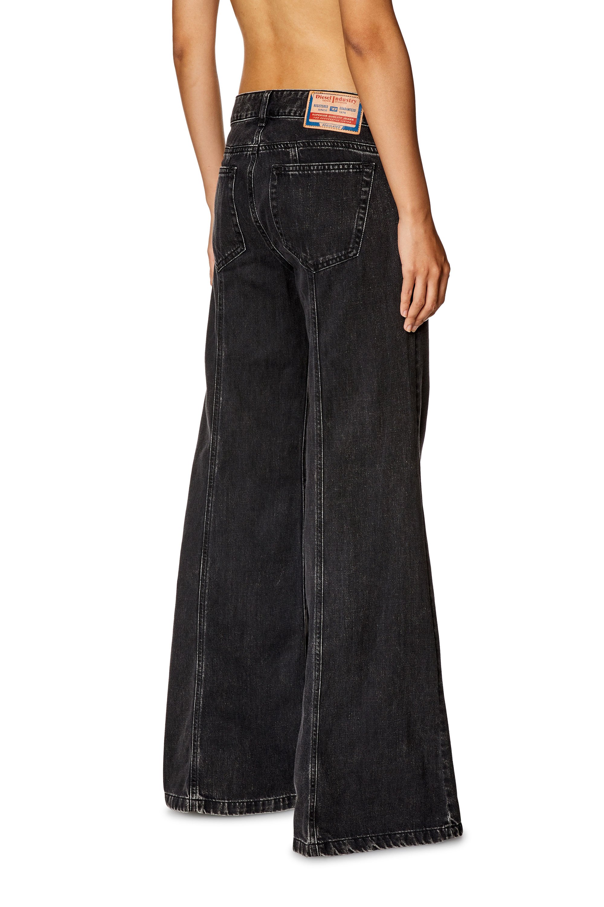Diesel - Woman Bootcut and Flare Jeans D-Akii 068HN, Black/Dark grey - Image 4