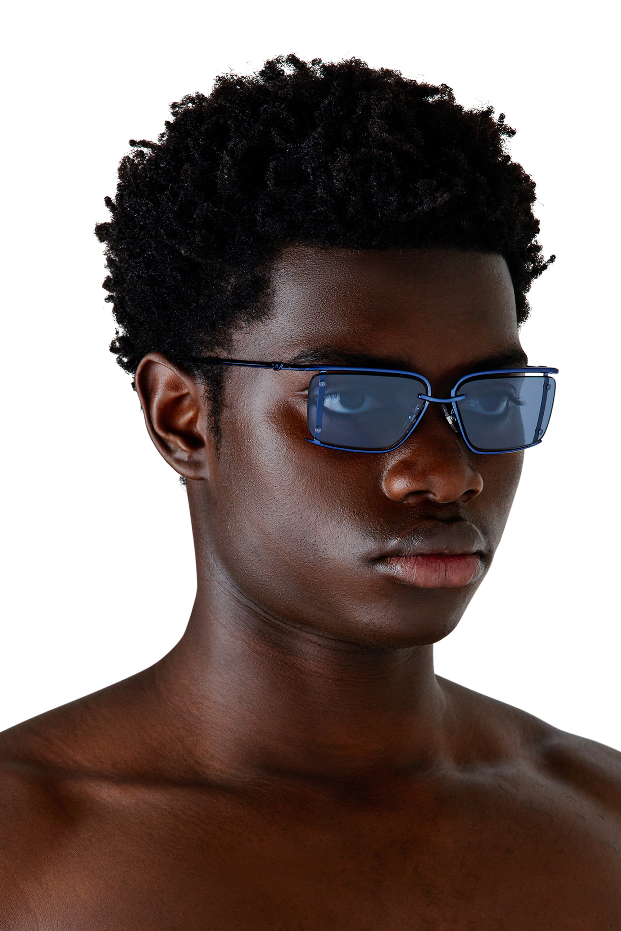Diesel - 0DL1002, Unisex's Rectangle sunglasses in Blue - 4