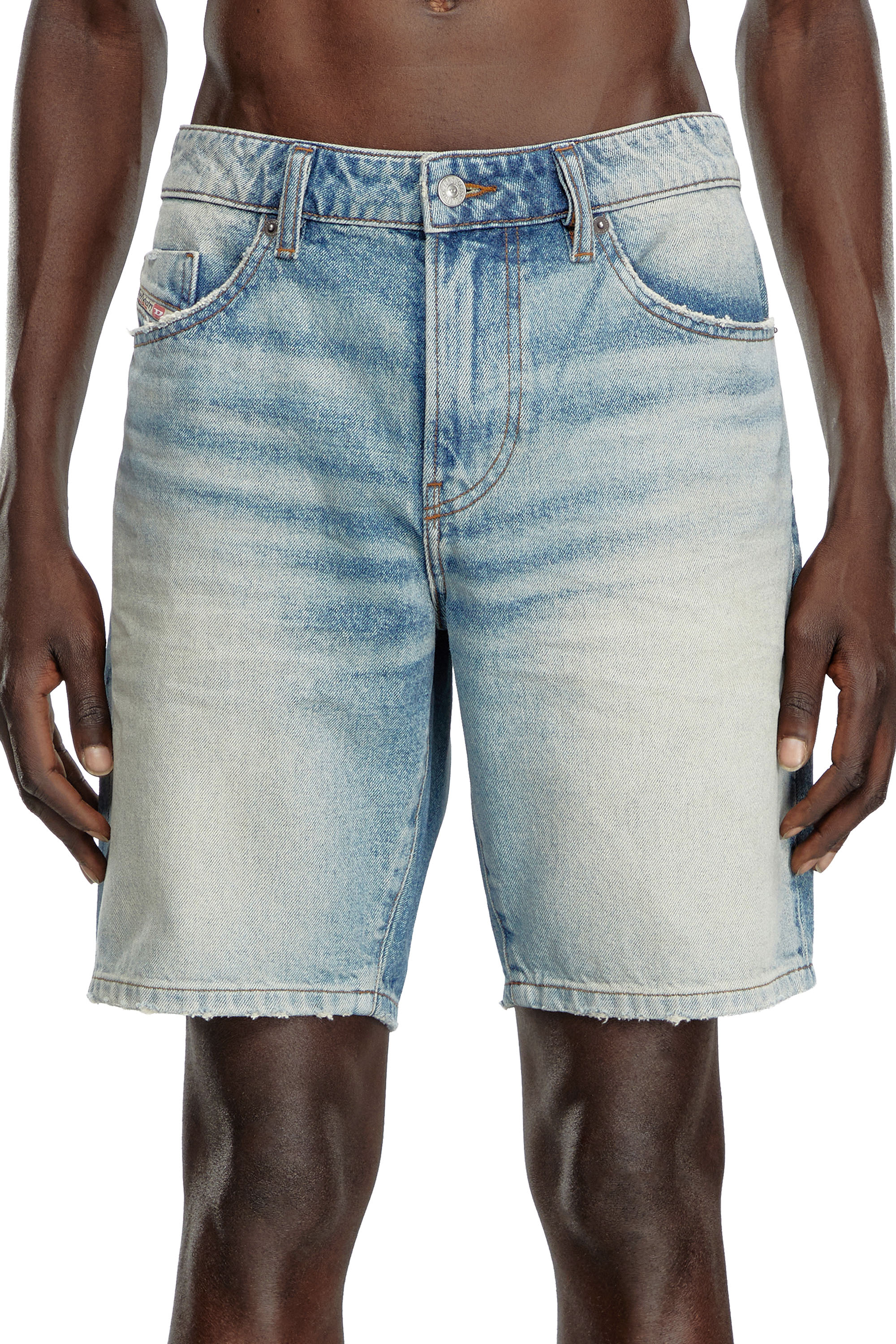 Diesel - D-FIN, Man Slim denim shorts in Blue - Image 5