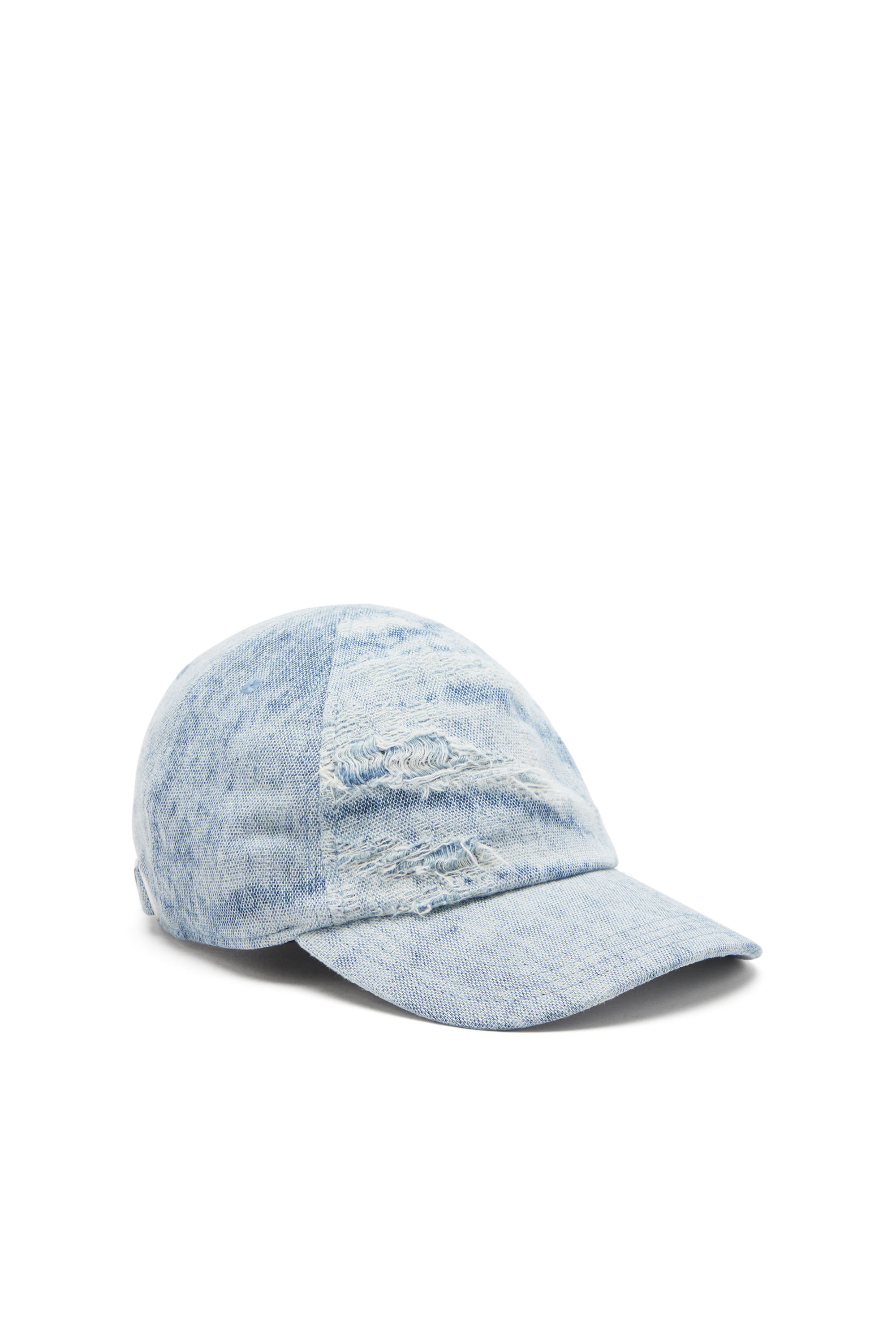 Diesel - C-FEEL, Man's Baseball cap with denim treatment in Light Blue - 1