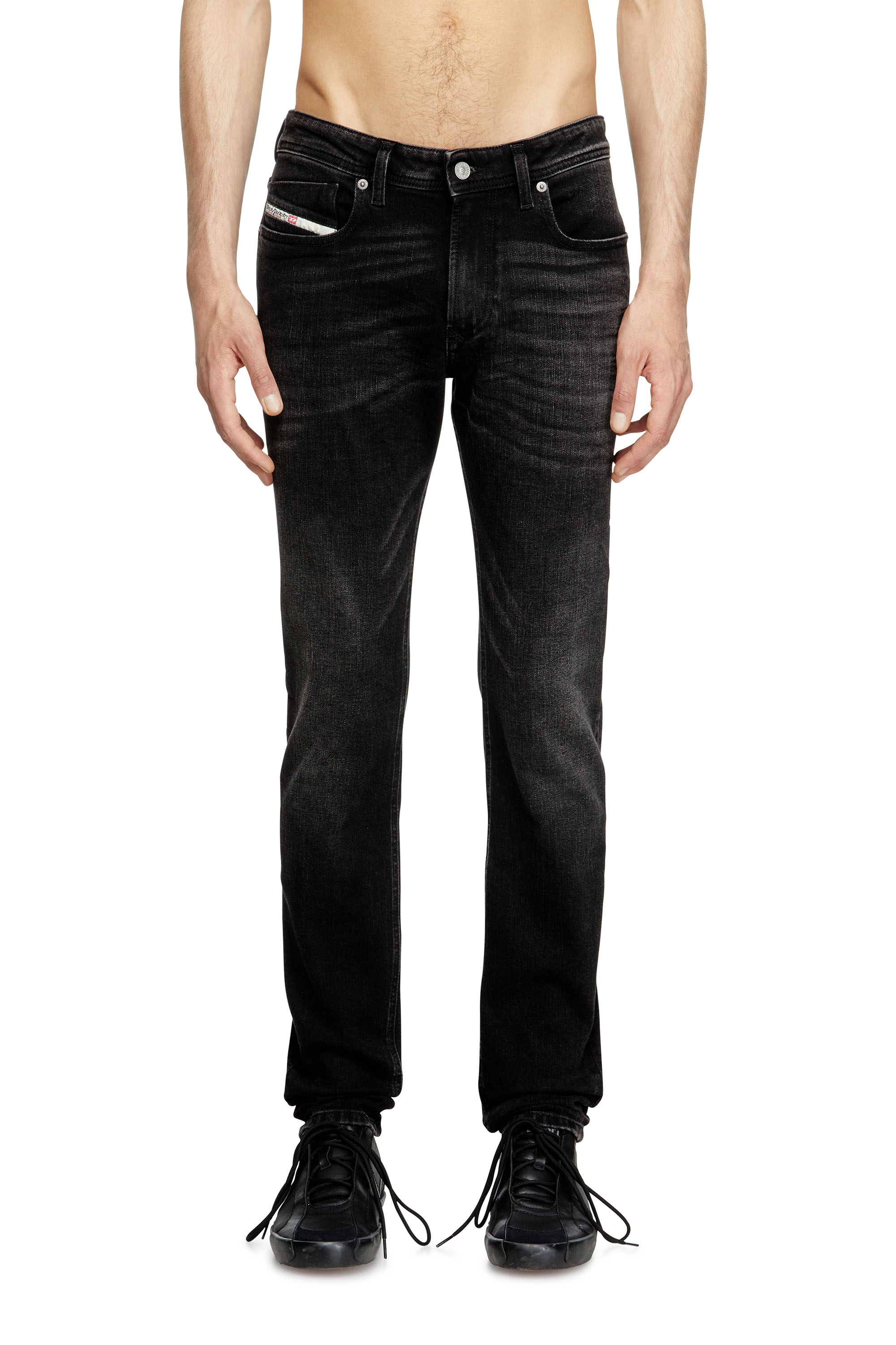 Diesel - Man's Skinny Jeans 1979 Sleenker 0GRDA, Black/Dark grey - 1