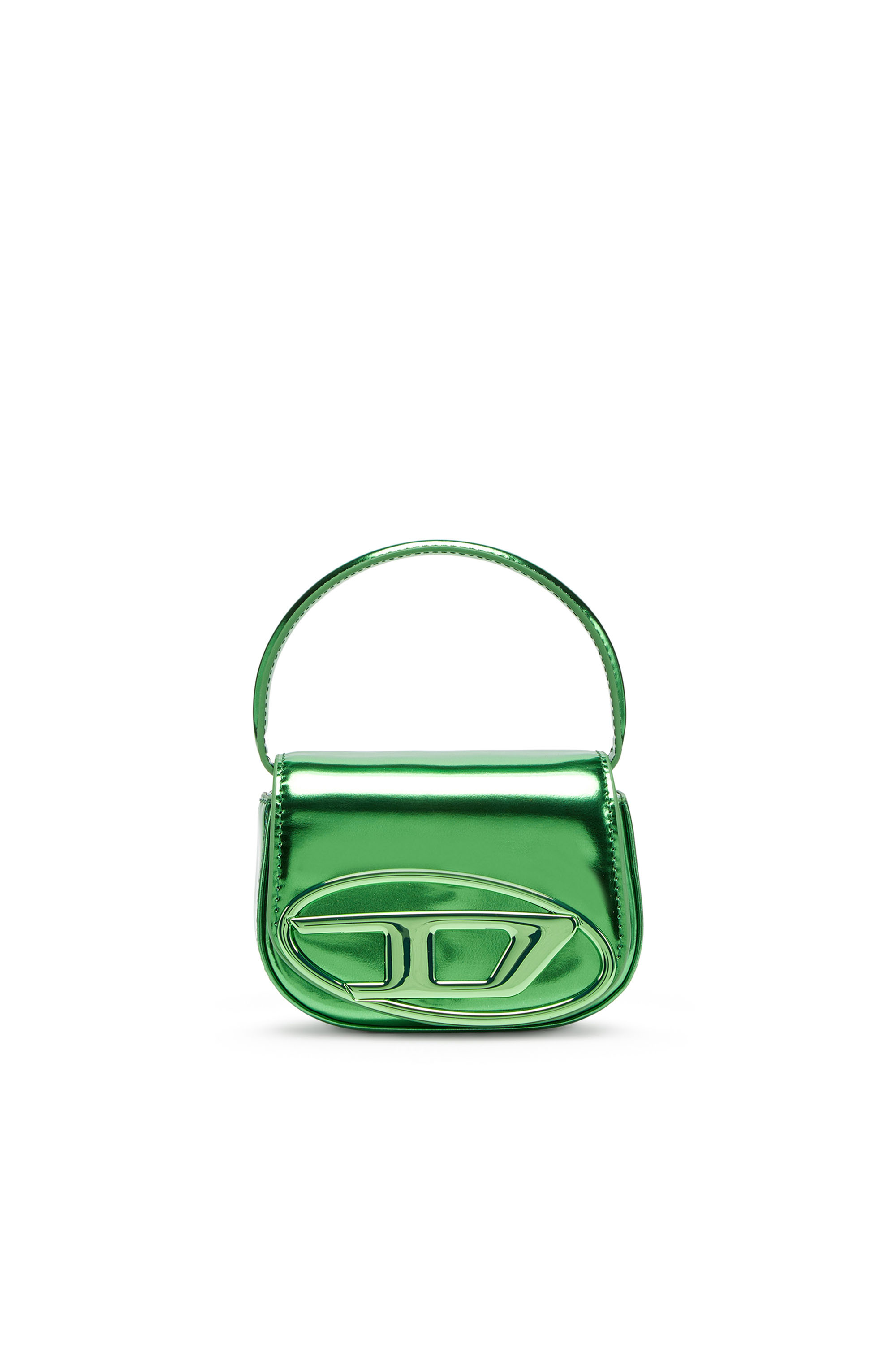 Diesel - 1DR-XS-S, Woman's 1DR-XS-S-Iconic mini bag in mirrored leather in Green - 1