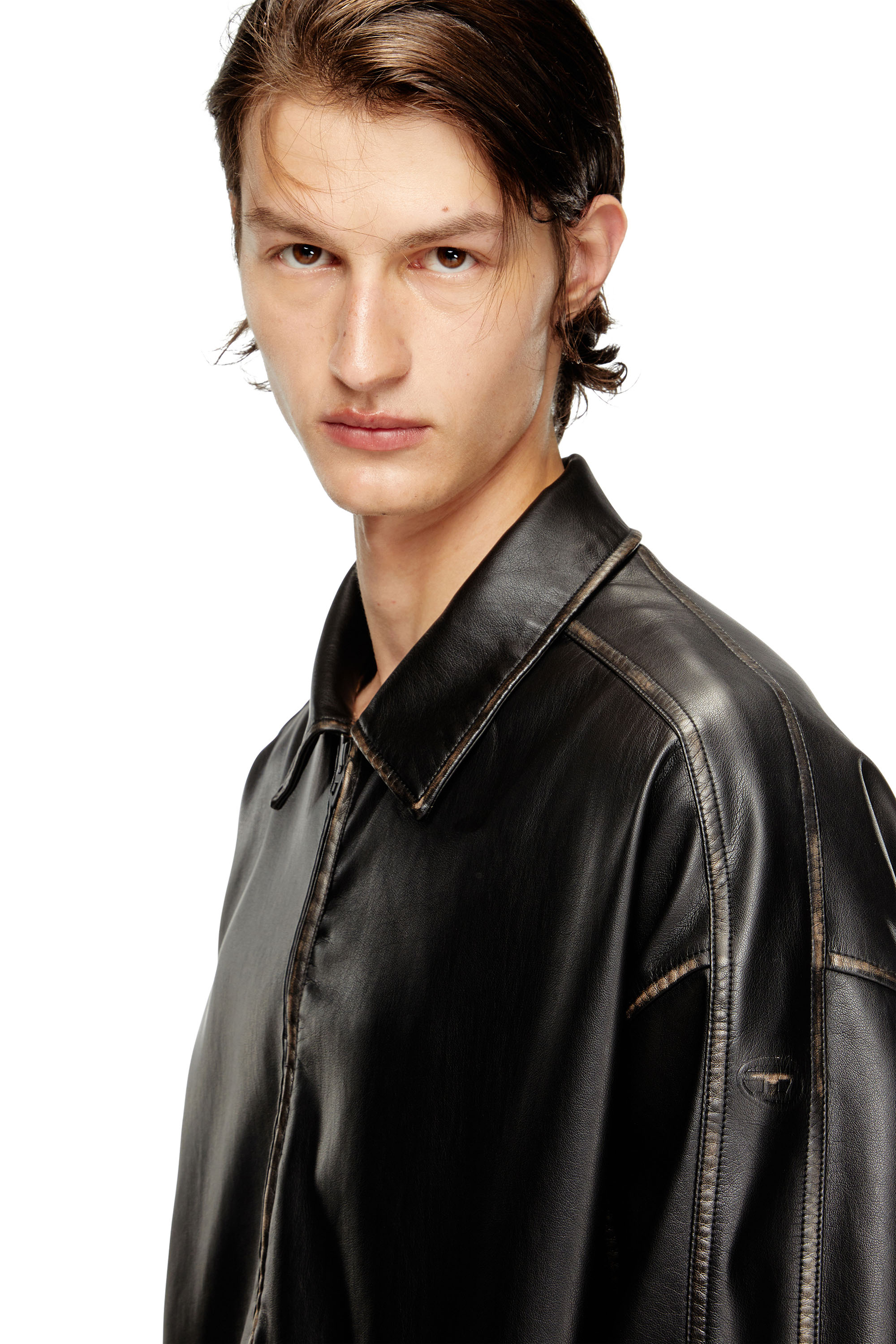 Diesel - J-AKE, Unisex's Jacket in treated technical fabric in Black - 5