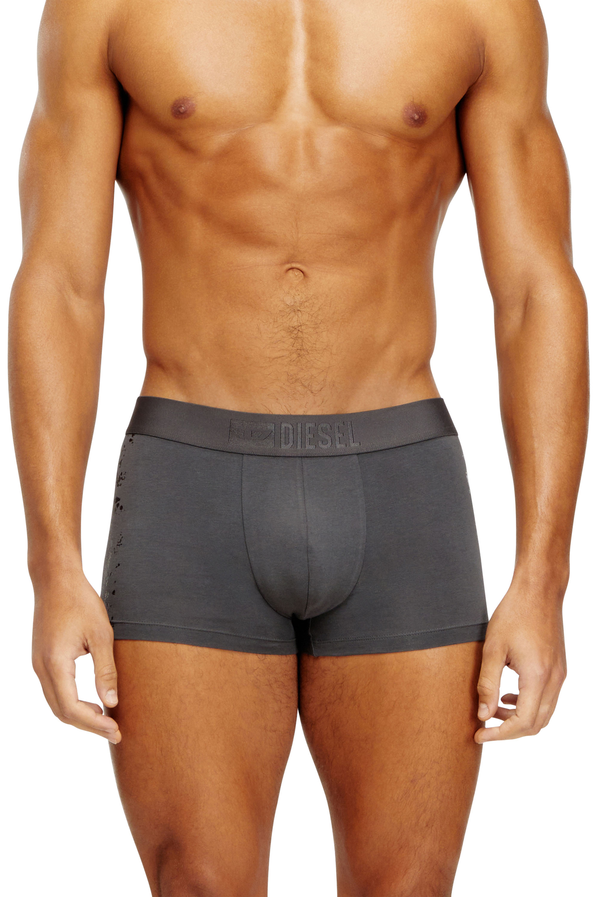 Diesel - DAMIEN-GFT, Man's Stretch-cotton boxers with tonal print in Grey - 3