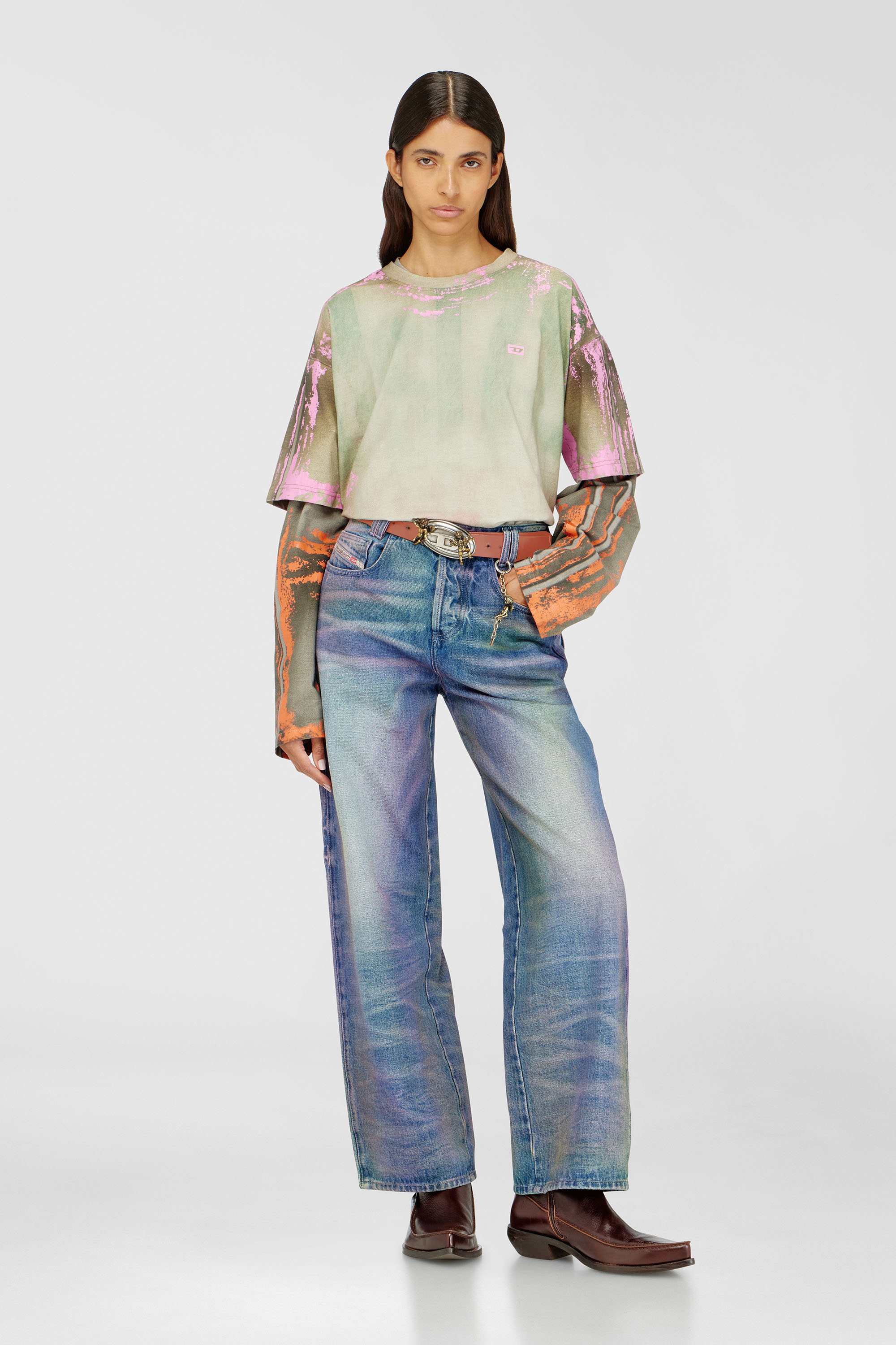 Diesel - Unisex's Relaxed Jeans 1982 D-Hakou 007FW, Medium blue - 2