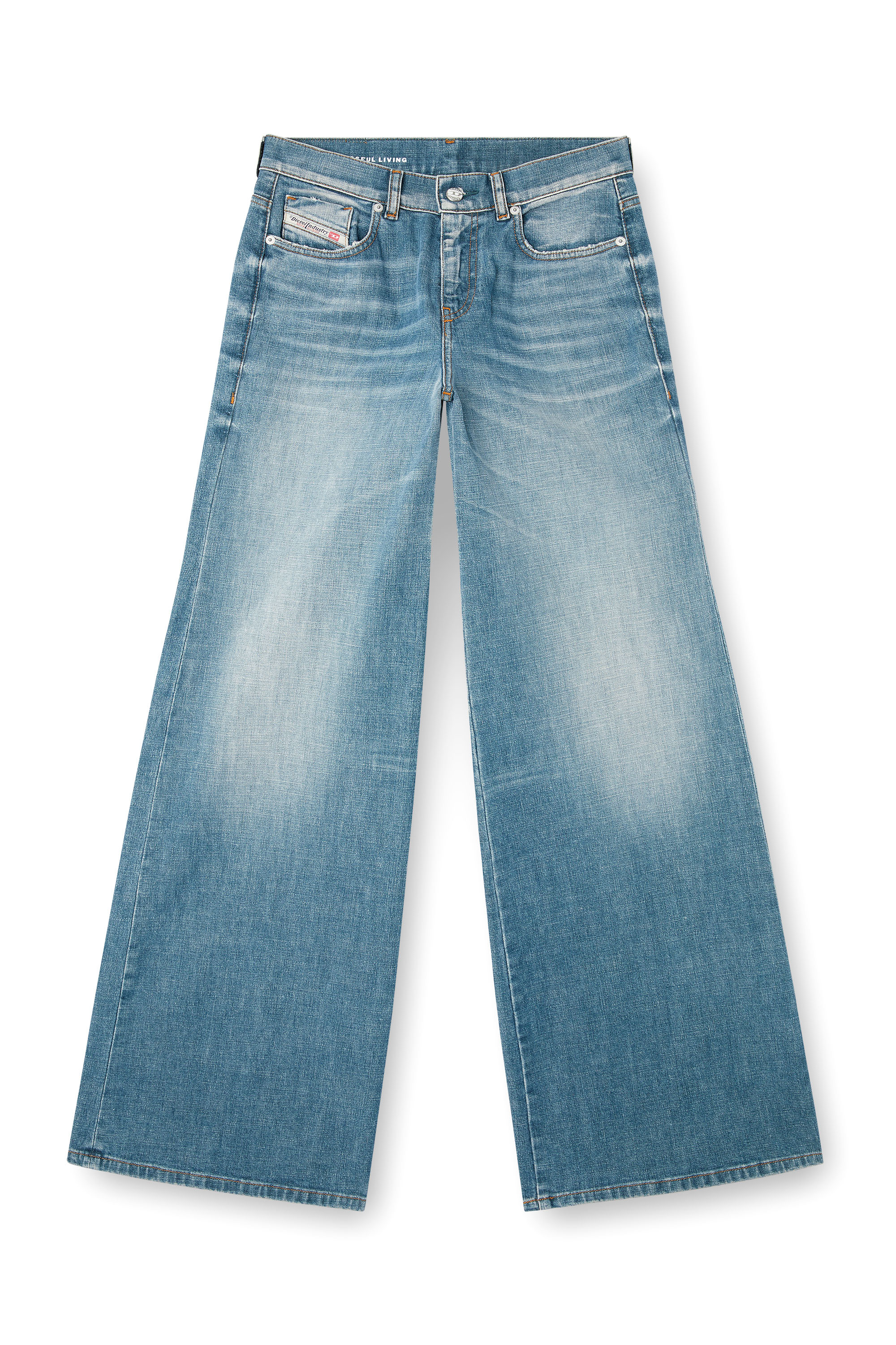 Flare Jeans 1978 D-Akemi 09M58, Medium blue Diesel - Woman's Flare Jeans 1978 D-Akemi 09M58, Medium blue - 2