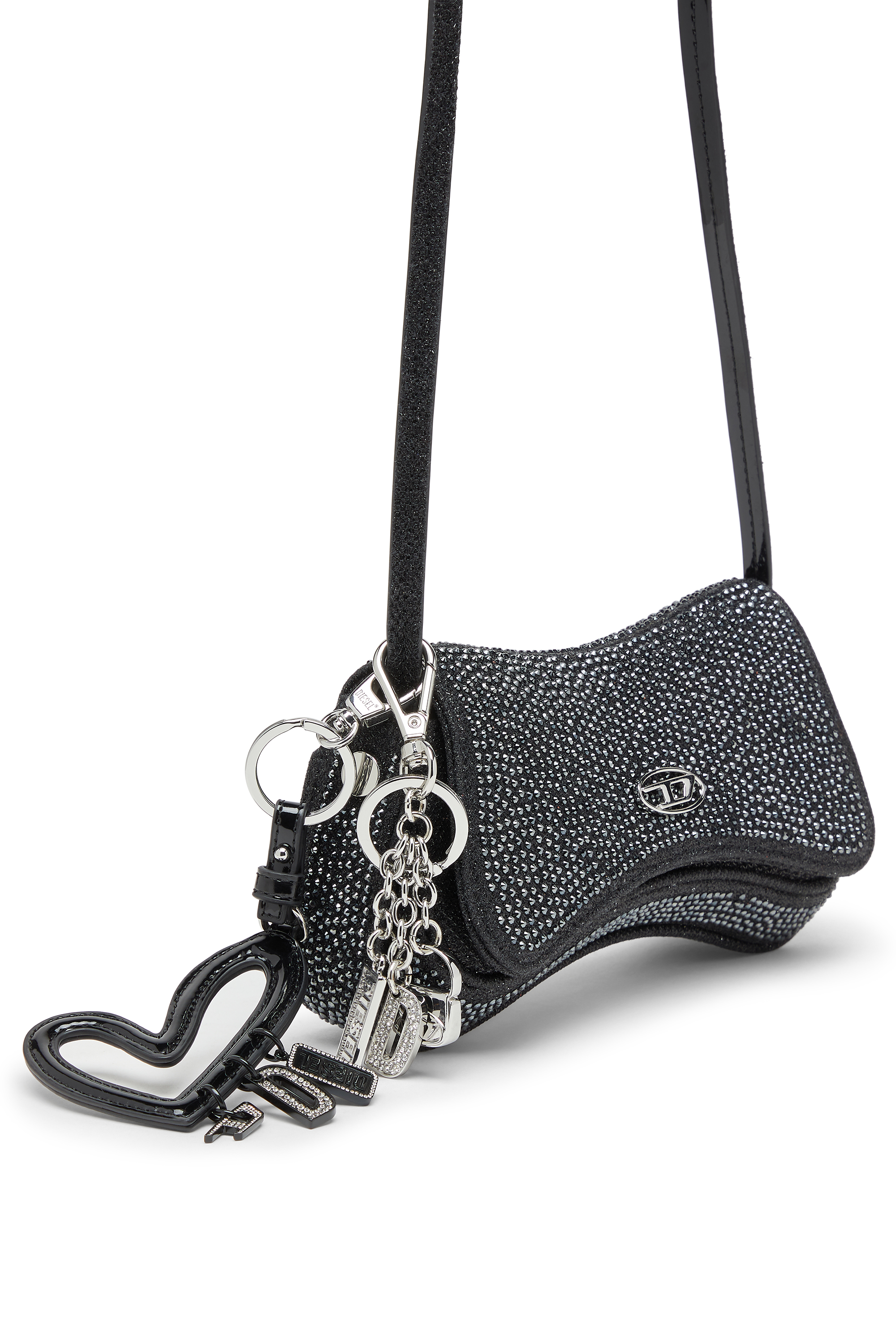 Diesel - MULTI II, Woman's Heart charm with glossy finish in Black - 2
