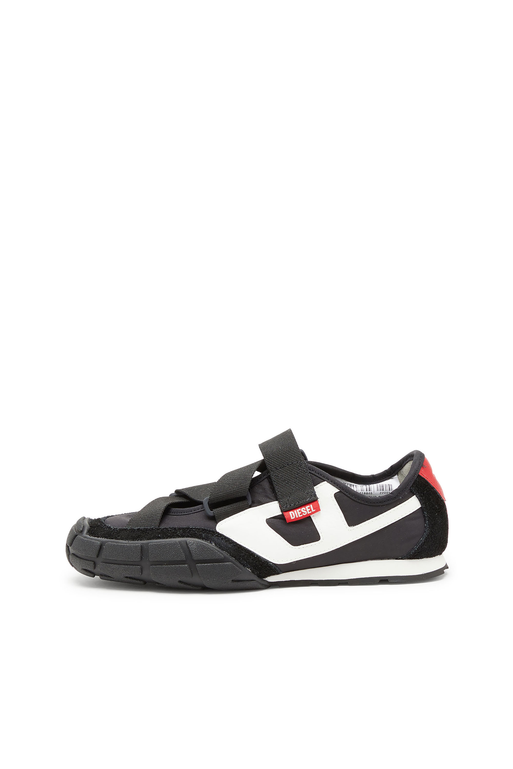 Diesel - S-PAGODHA SLIP-ON W, Woman's S-Pagodha-Tongue-free strap sneakers in ripstop in Black/White - 2