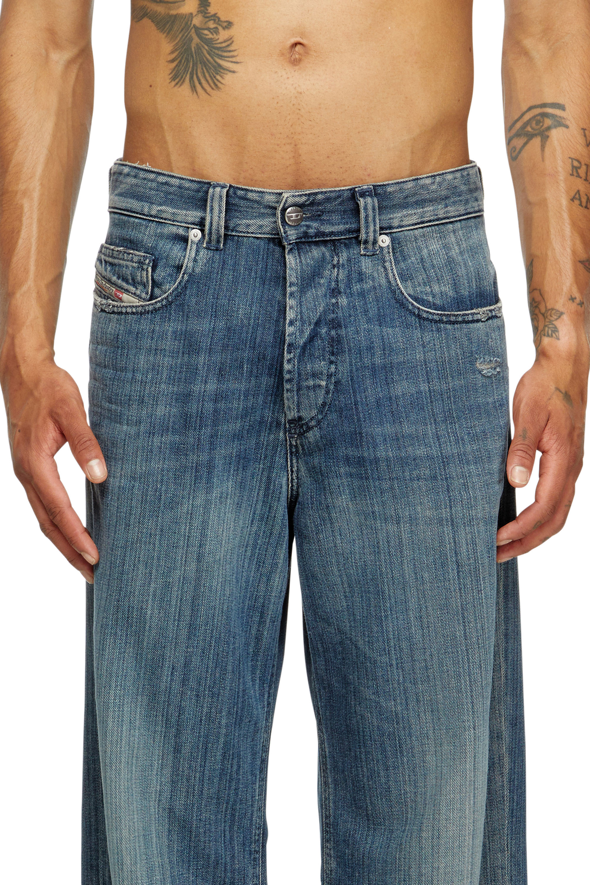 Diesel - Man's Relaxed Jeans 2001 D-Macro 09M09, Dark Blue - 5
