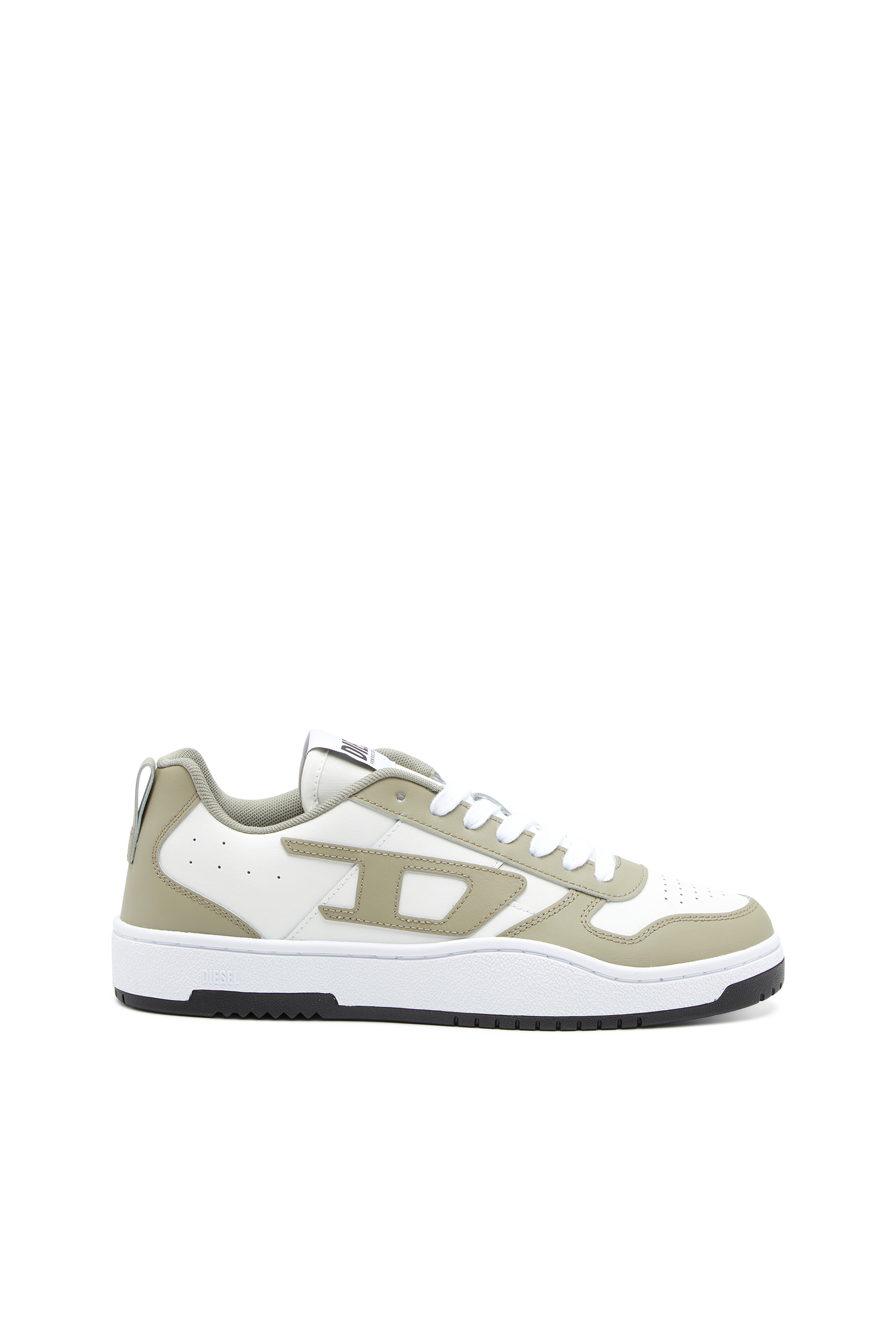 Diesel - S-UKIYO V2 LOW, Man's S-Ukiyo Low-Low-top sneakers in leather and nylon in White/Green - 1