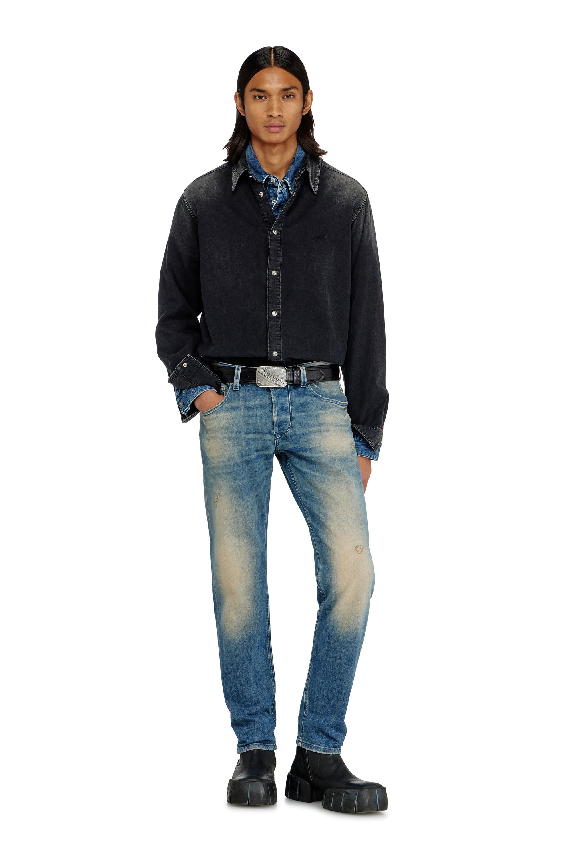 Diesel - Man's Regular 2030 D-Krooley Joggjeans&reg; 068XU, Dark Blue - 2