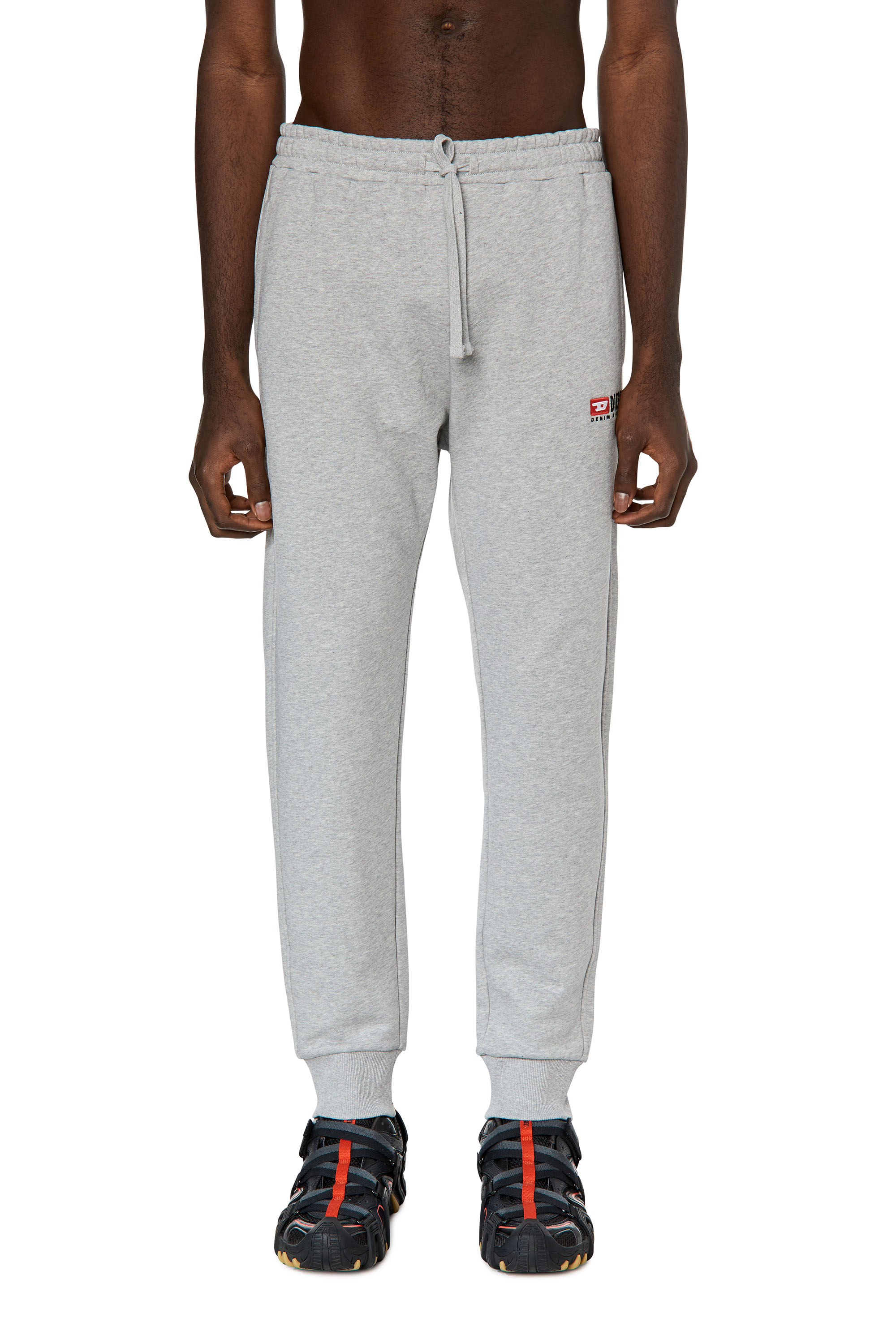 Diesel - P-TARY-DIV, Man Track pants with embroidered logo in Grey - Image 1