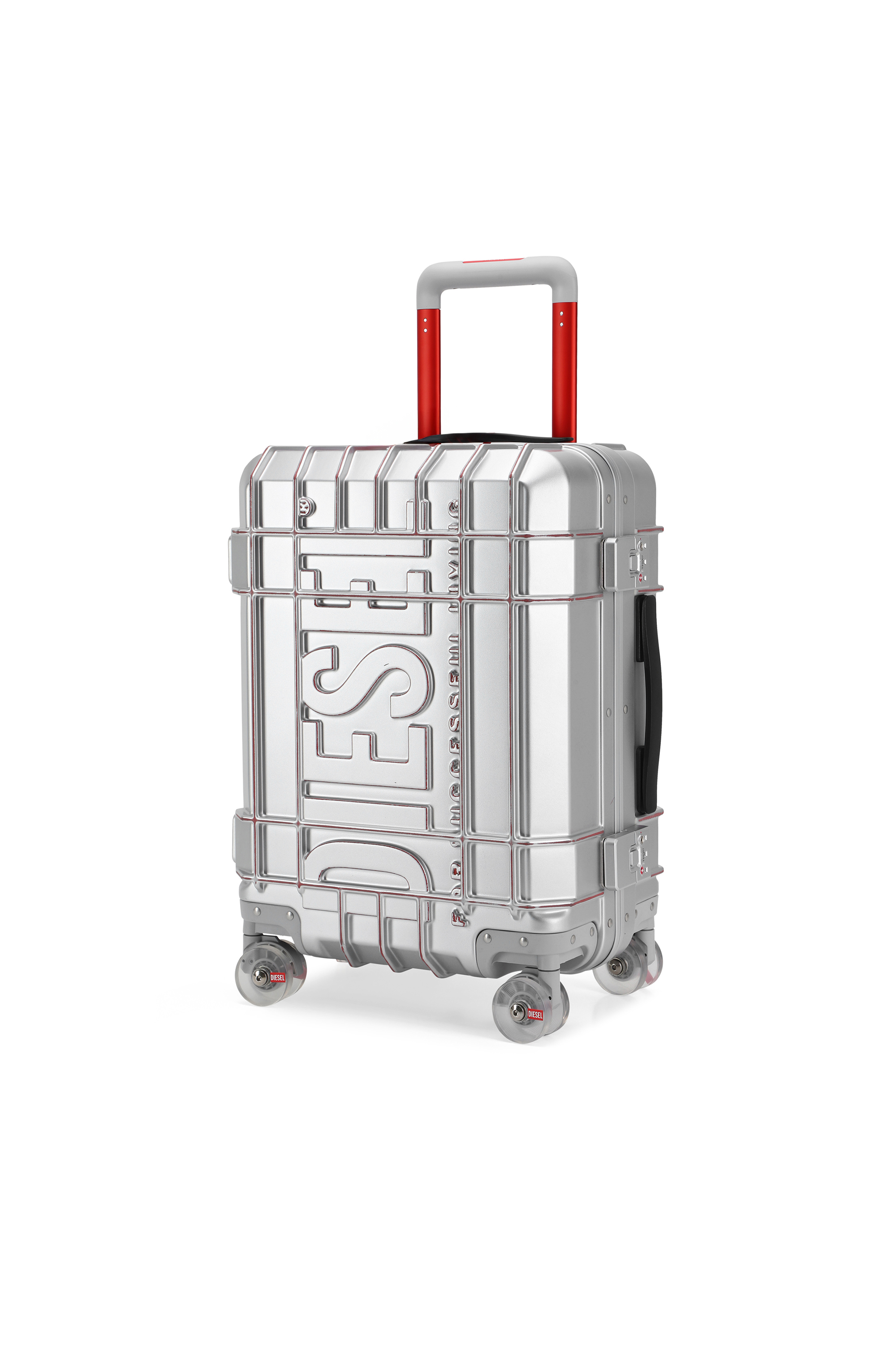 Diesel - DIESEL PC STRONG IMAGE TROLLEY- DSL003, Unisex's Rugged suitcase size S in Silver - 6
