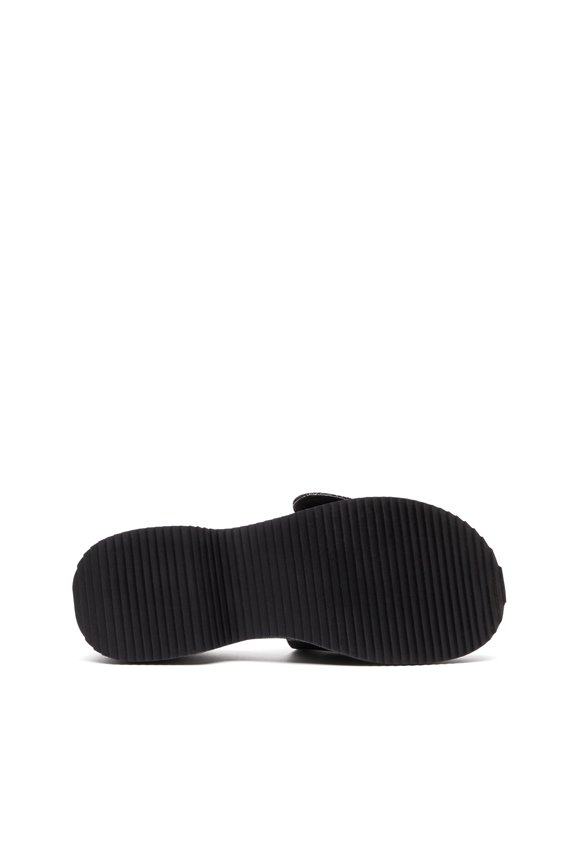 Diesel - SA-OVAL D PF W, Woman's Sa-Oval D-Denim slide sandals with Oval D strap in Black - 4