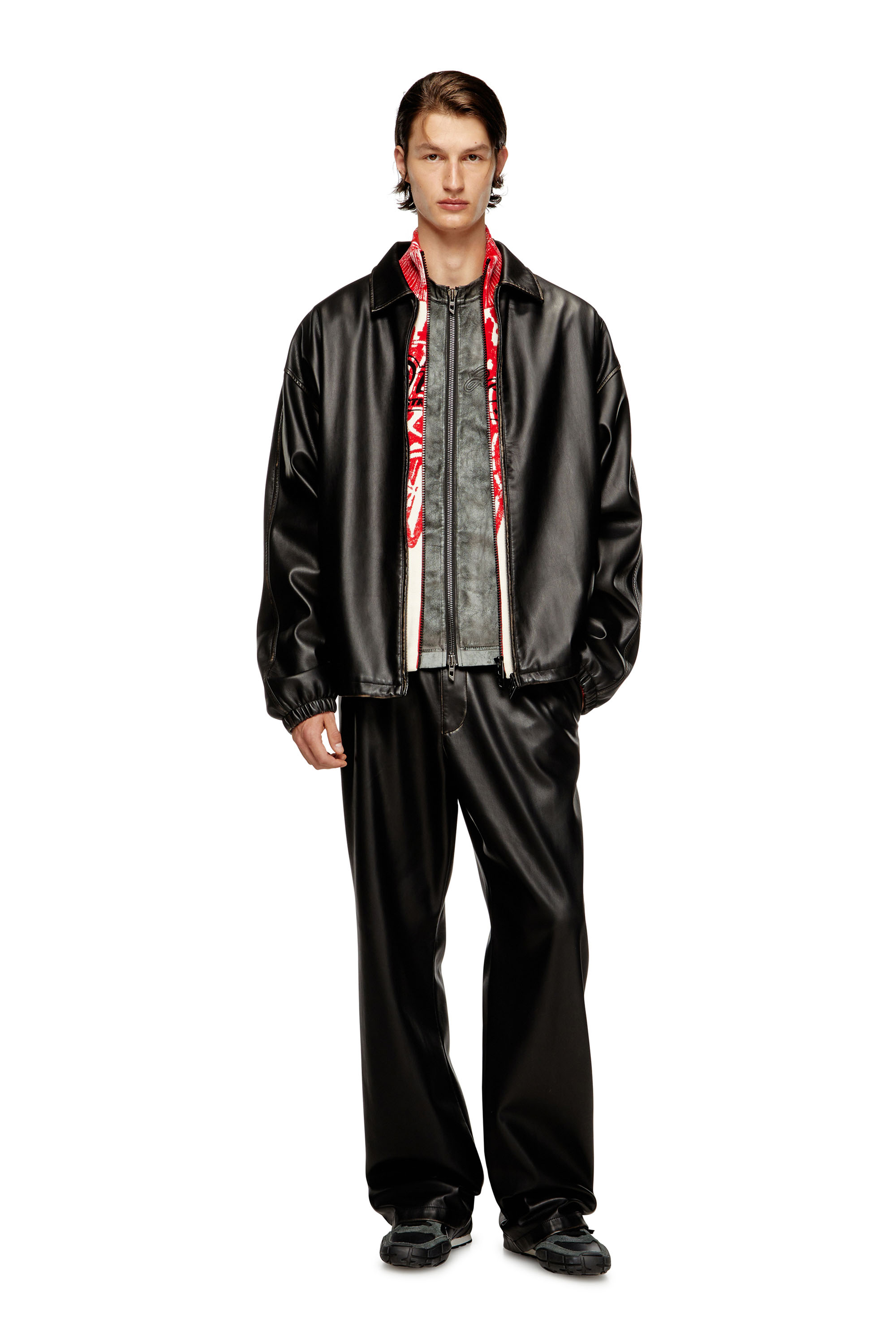 Diesel - J-AKE, Unisex's Jacket in treated technical fabric in Black - 2