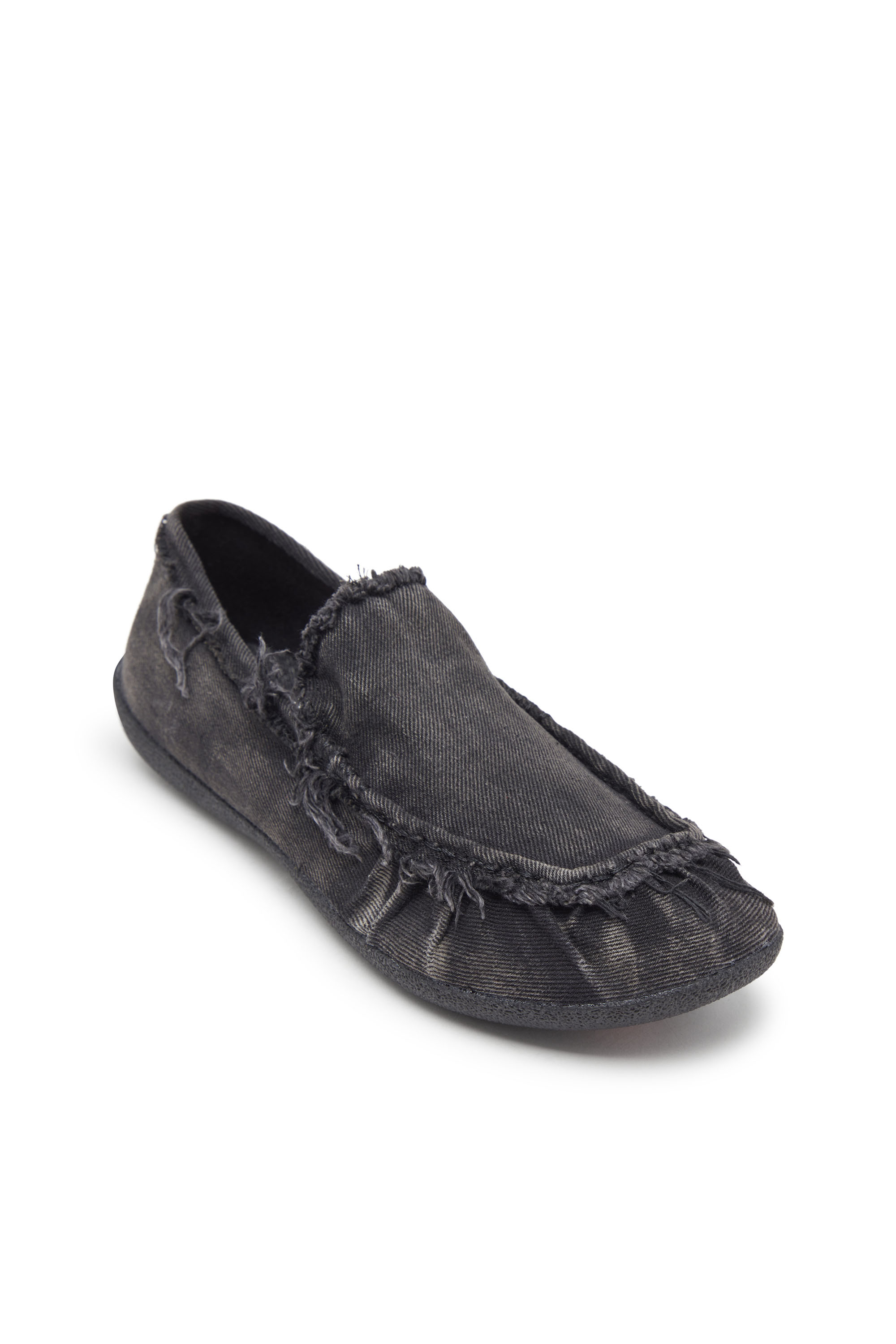 D-SHOCK MOC, Black Diesel - D-SHOCK MOC, Man's D-Shock-Distressed denim loafers in Black - 6