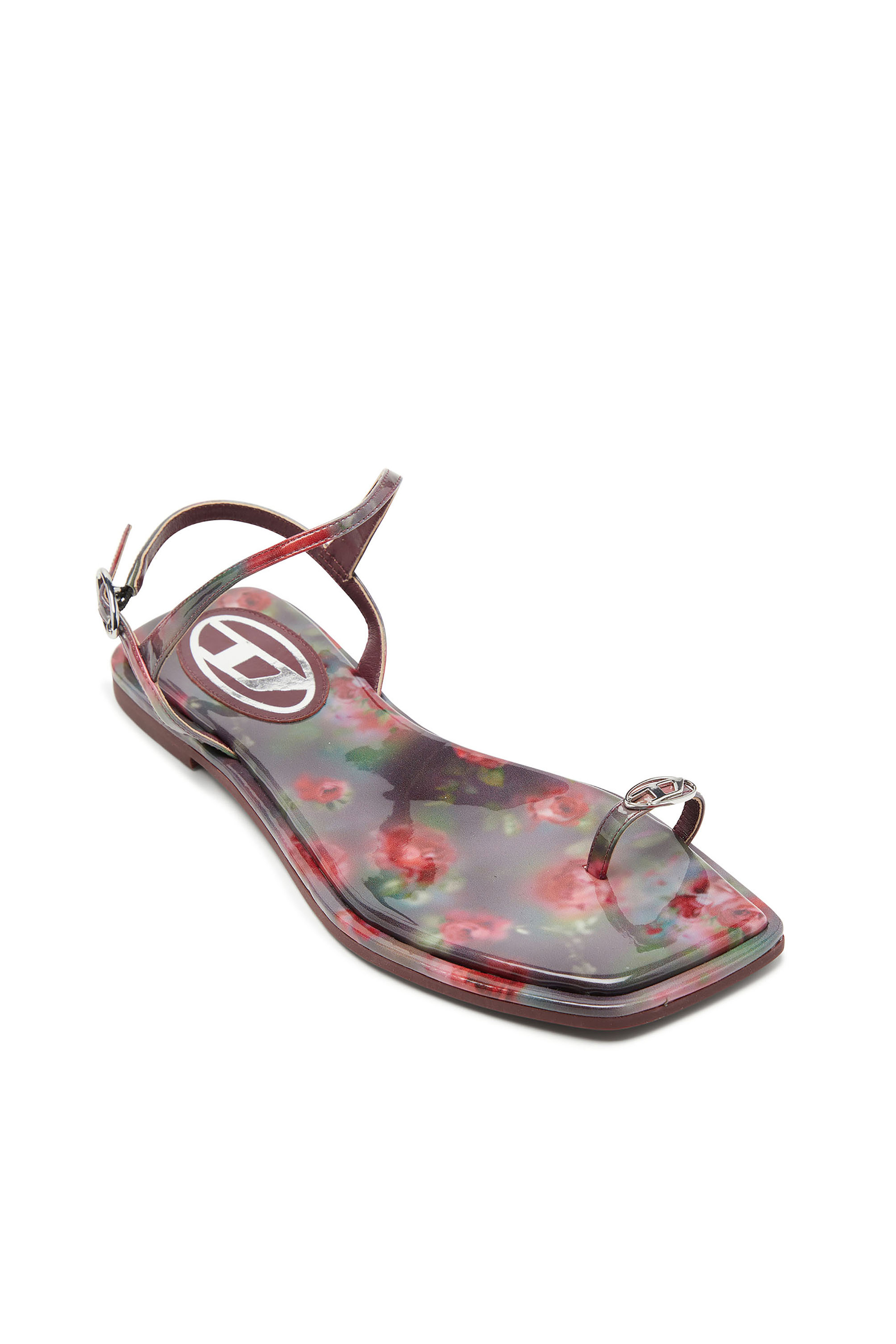 Diesel - D-AMBER INFRA 0, Woman's D-Amber - Sandals with all-over print in Violet/Pink - 6