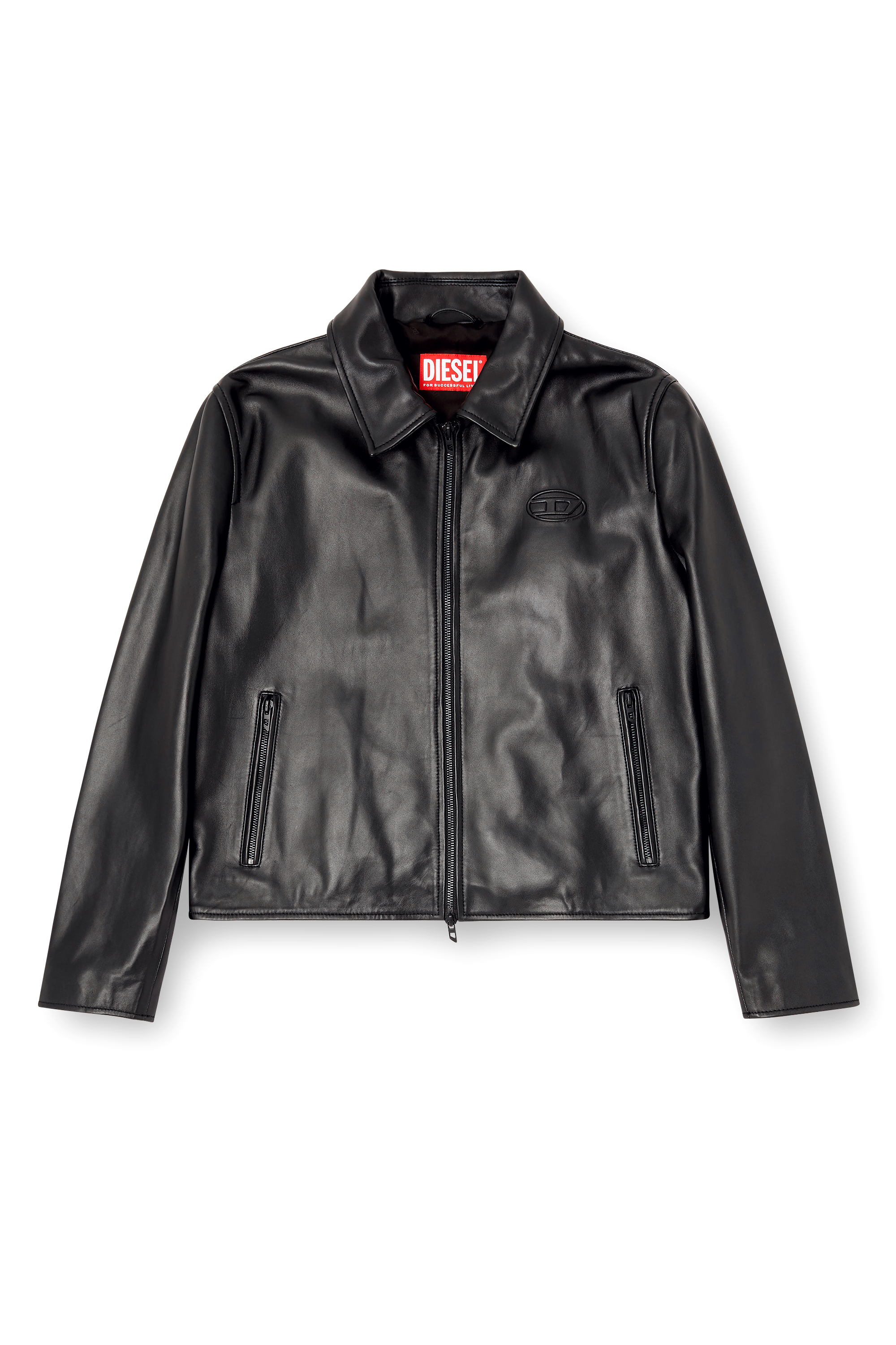 Diesel - L-AMAR-FEM-S2, Woman's Coach jacket in leather in Black - 7