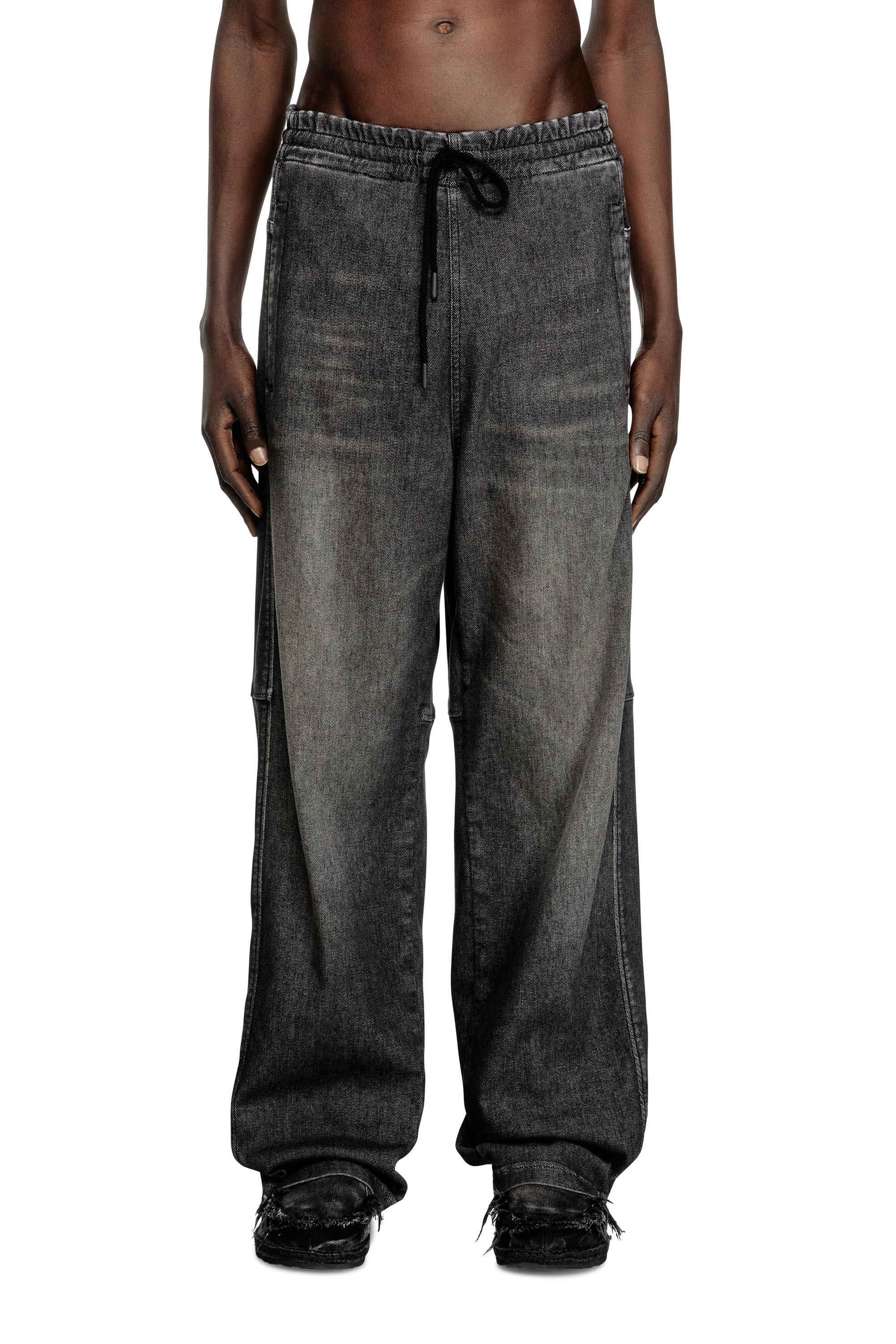 Relaxed D-Martyans Track Denim 09L77, Black/Dark grey Diesel - Unisex's Relaxed D-Martyans Track Denim 09L77, Black/Dark grey - 3