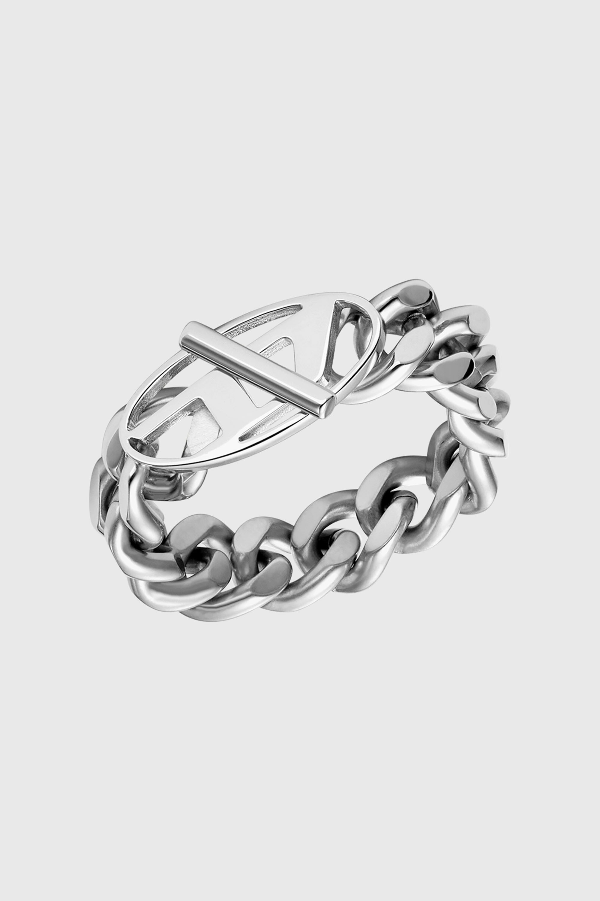 Diesel - DX1533040, Unisex's Stainless Steel Soft Chain Ring in Silver - 1