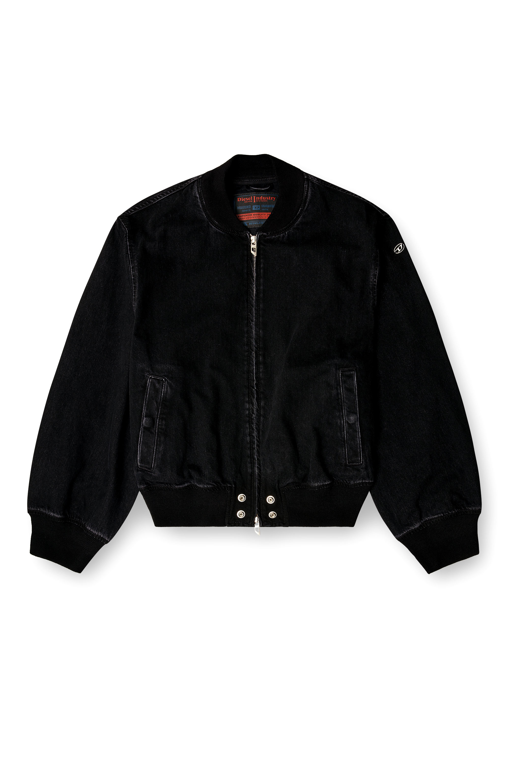 Diesel - D-GUZ, Unisex's Bomber jacket in denim in Black - 3