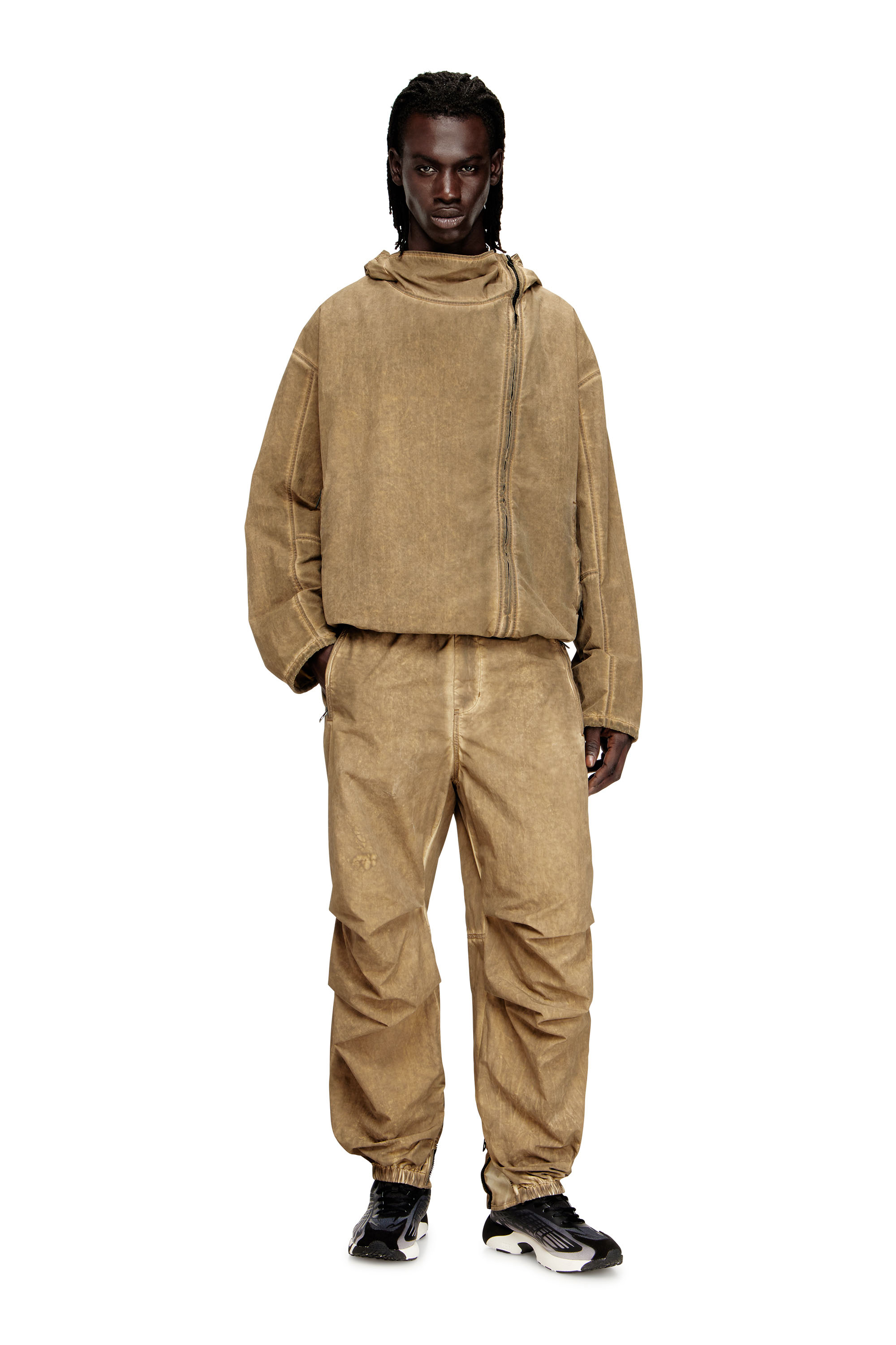 Diesel - P-STITCH-TREAT, Man's Cargo pants in dirt-effect Taslan in Light Brown - 2