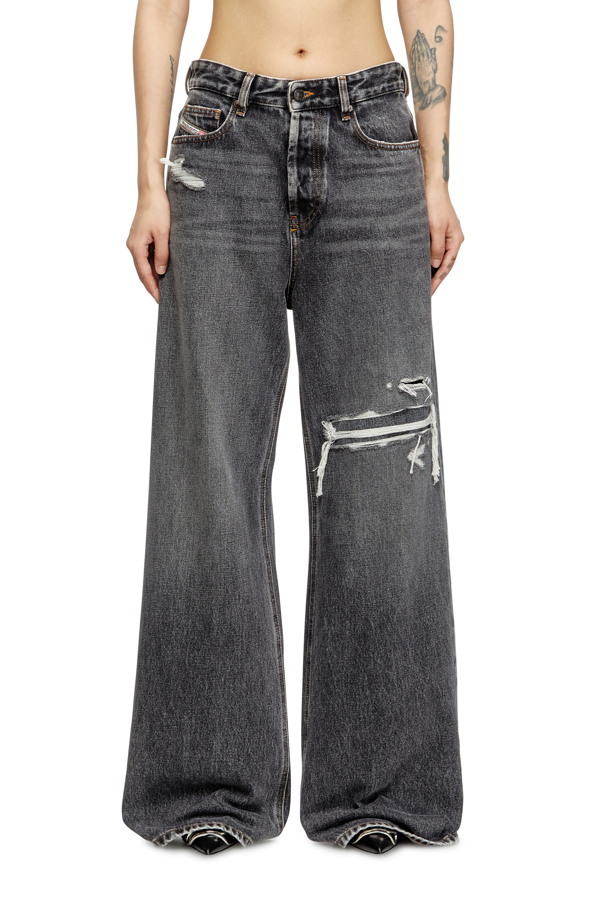 Diesel - Straight Jeans 1996 D-Sire 007F6, Black/Dark grey - Image 1