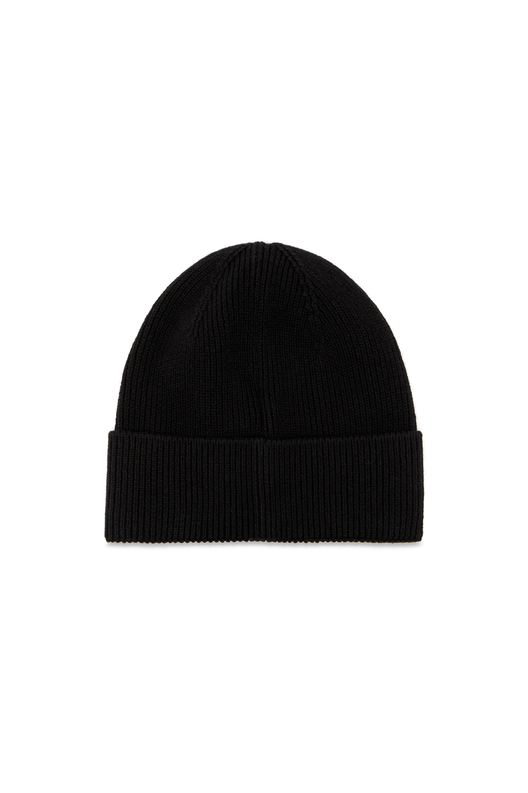 Diesel - K-CODER-FULLY B, Unisex's Ribbed beanie with D embroidery in Black - 2
