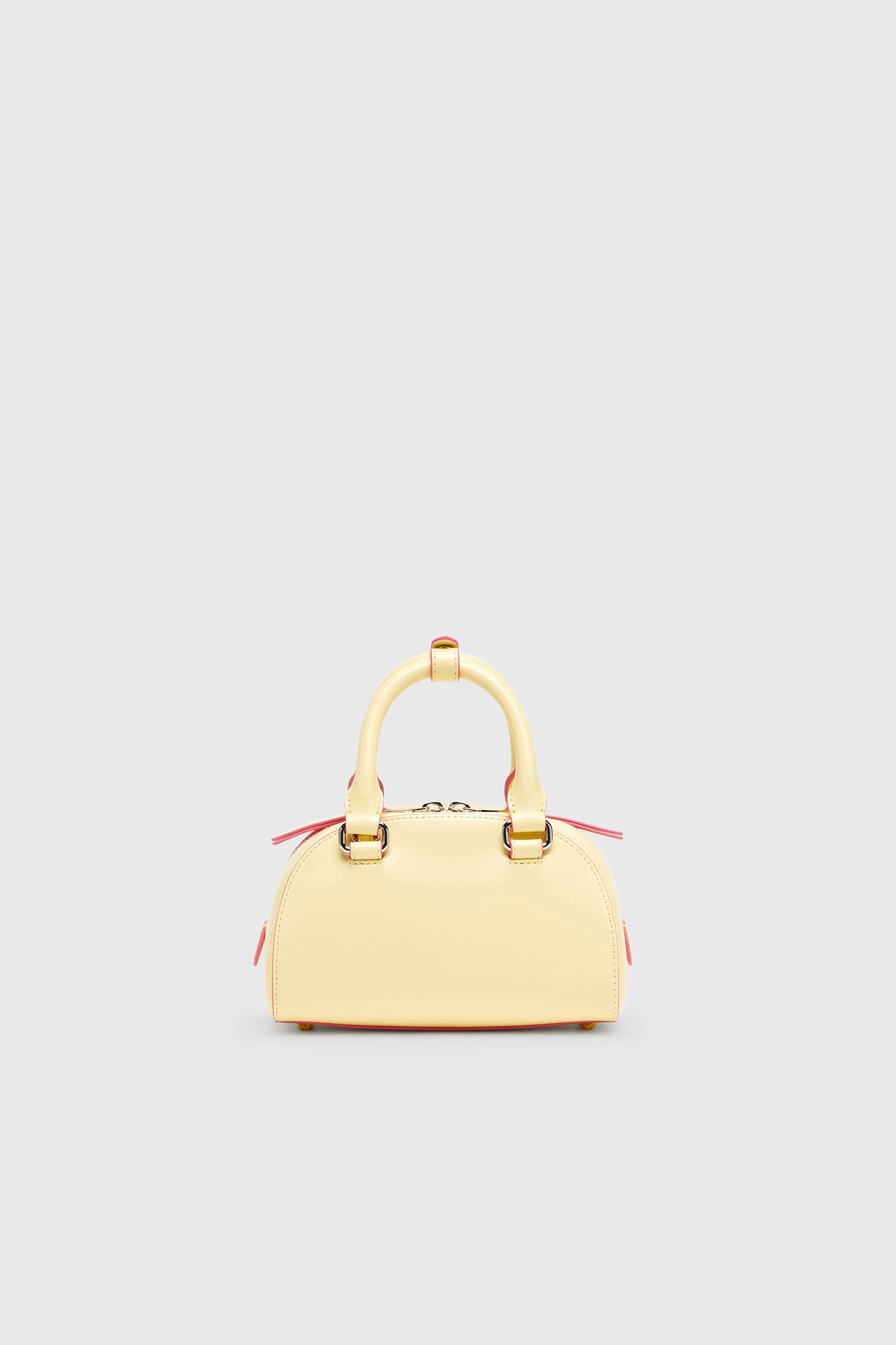 Diesel - 1DR DOME CROSSBODY, Woman's 1DR Dome-Leather Small bowling bag in Yellow - 3