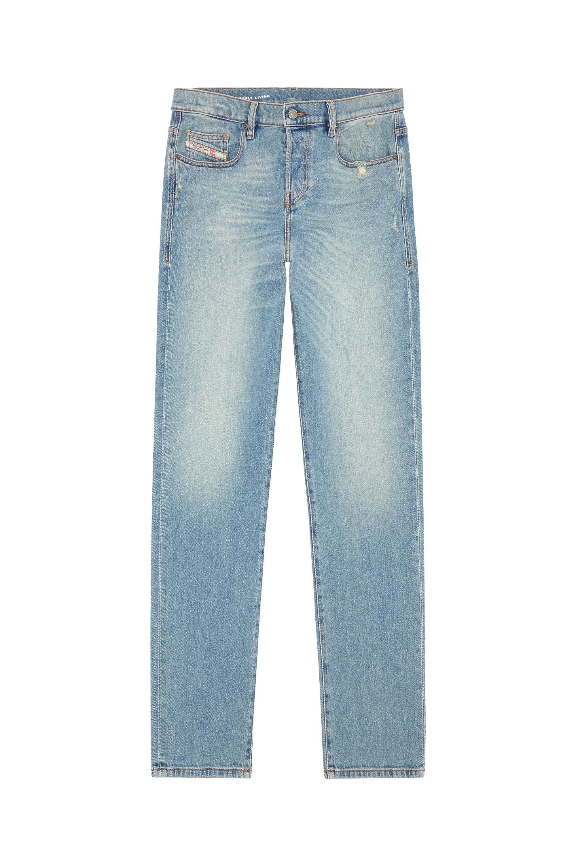 Diesel - Man Straight Jeans 2020 D-Viker 09H39, Light Blue - Image 5