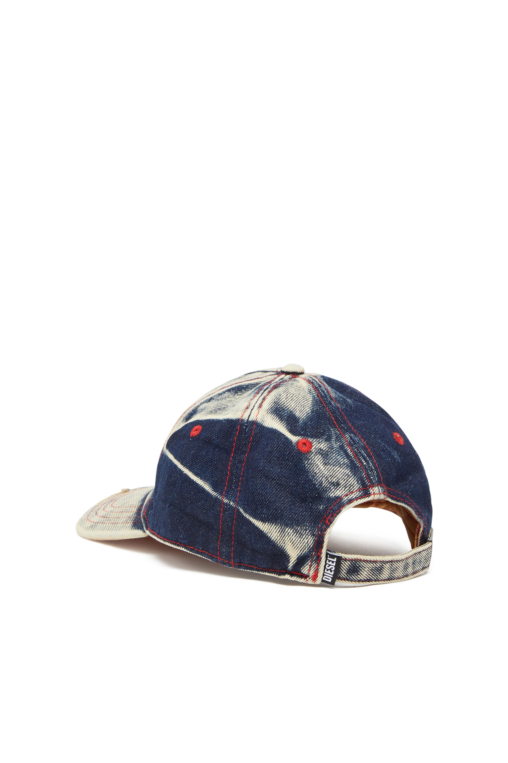 Diesel - C-SEYMON, Unisex's Baseball cap in treated denim in Blue/White - 2