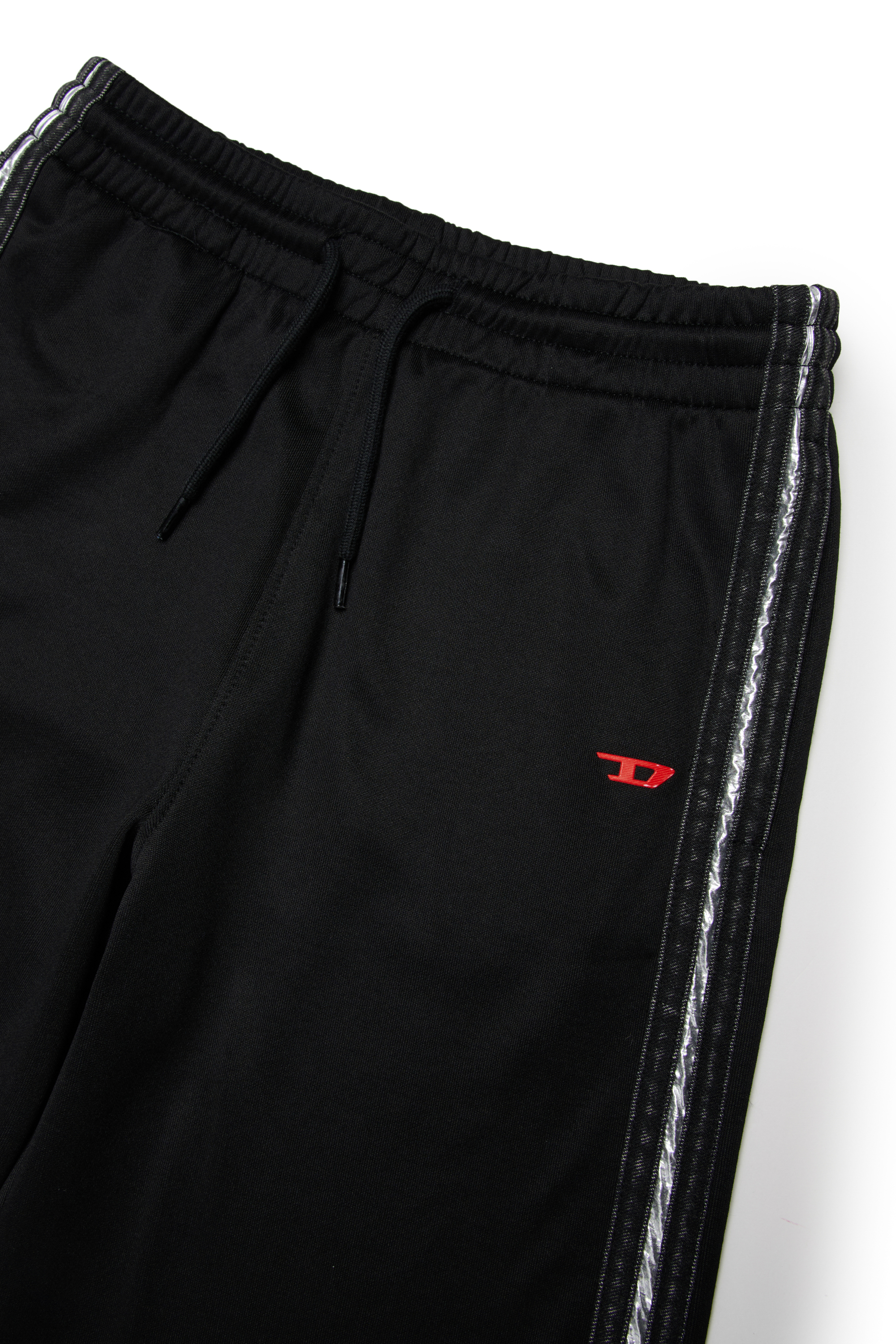 Diesel - PACARON SHORT, Man's Sweat shorts with side bands in Black - 3