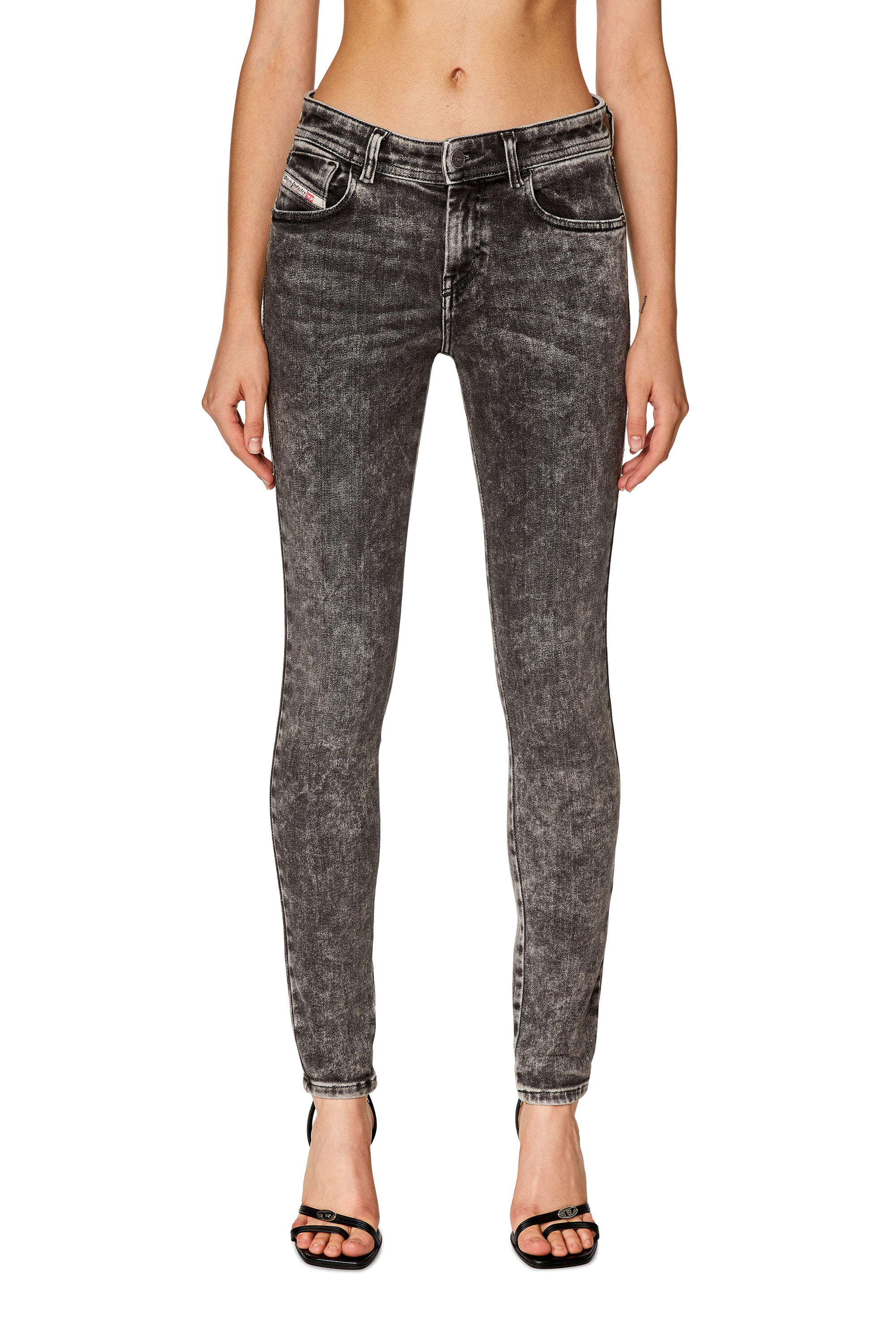 Diesel - Super skinny Jeans 2017 Slandy 09F80, Black/Dark grey - Image 1