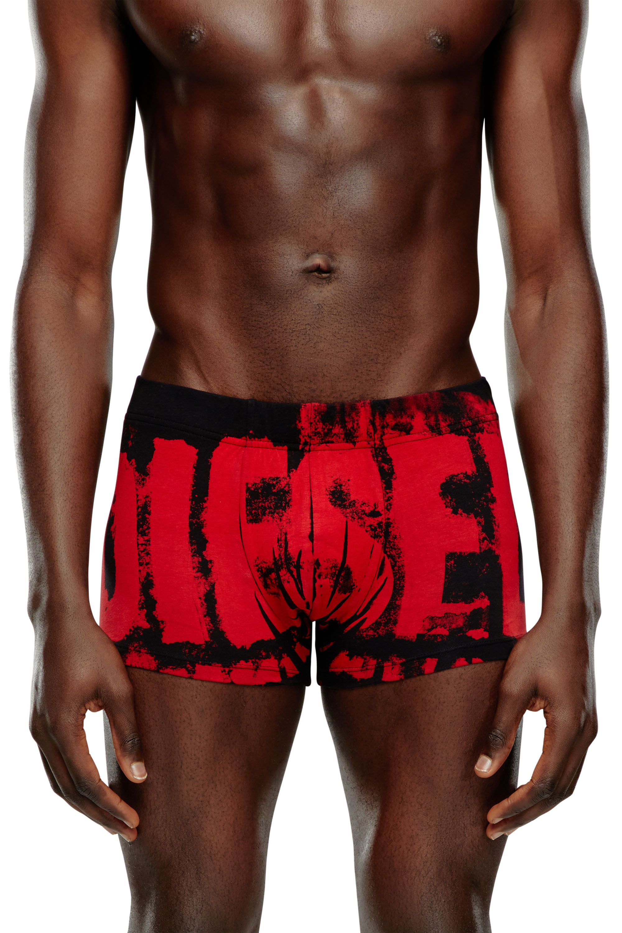 Diesel - UMBX-DAMIEN, Man's Boxer briefs with blurry Super Logo in Blue/Red - 2