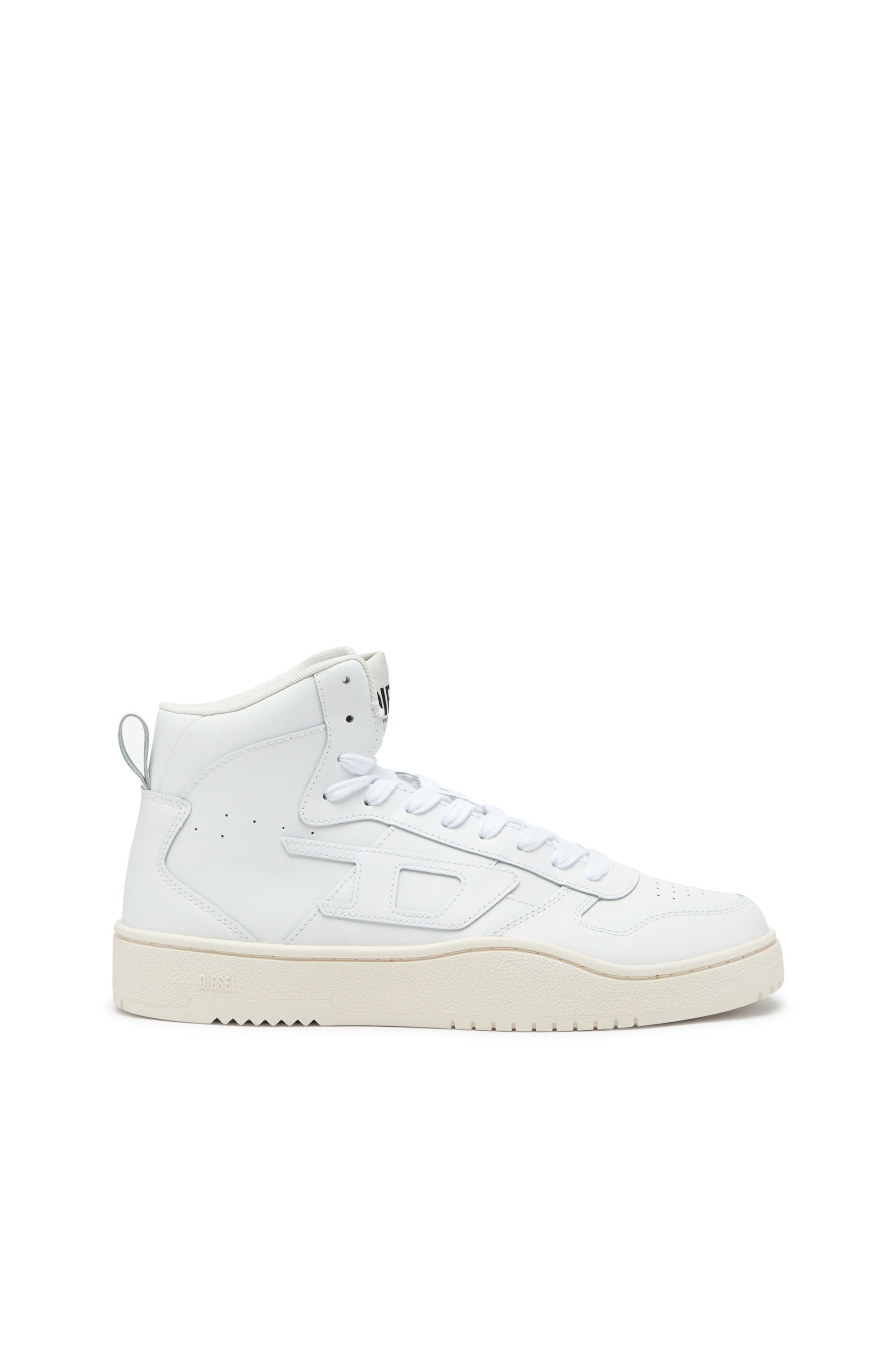 Diesel - S-UKIYO V2 MID, Man's S-Ukiyo-High-top sneakers in leather in White - 1