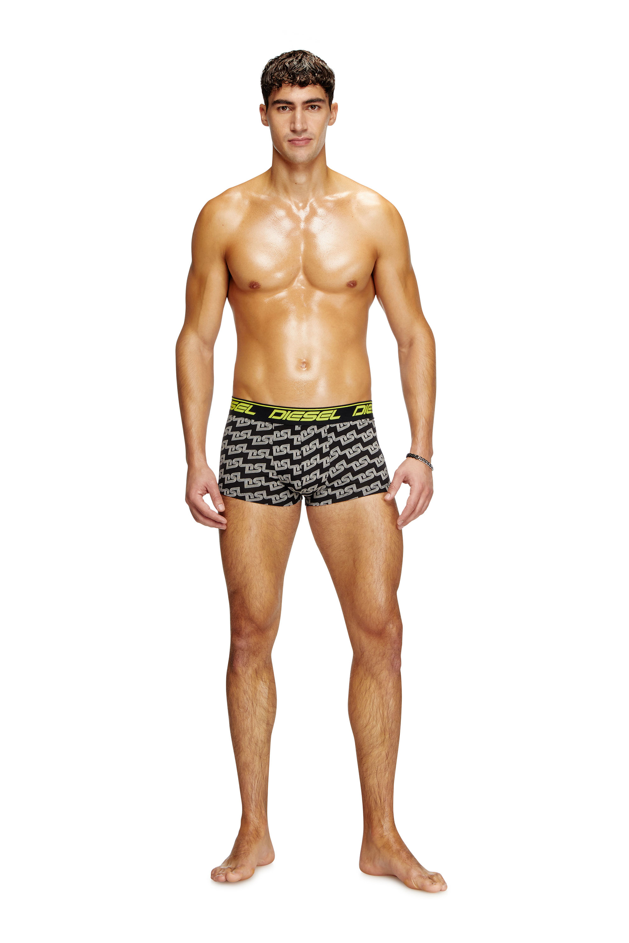 Diesel - UMBX-DAMIEN, Man's Boxer briefs with splatter print in Black/Yellow - 1