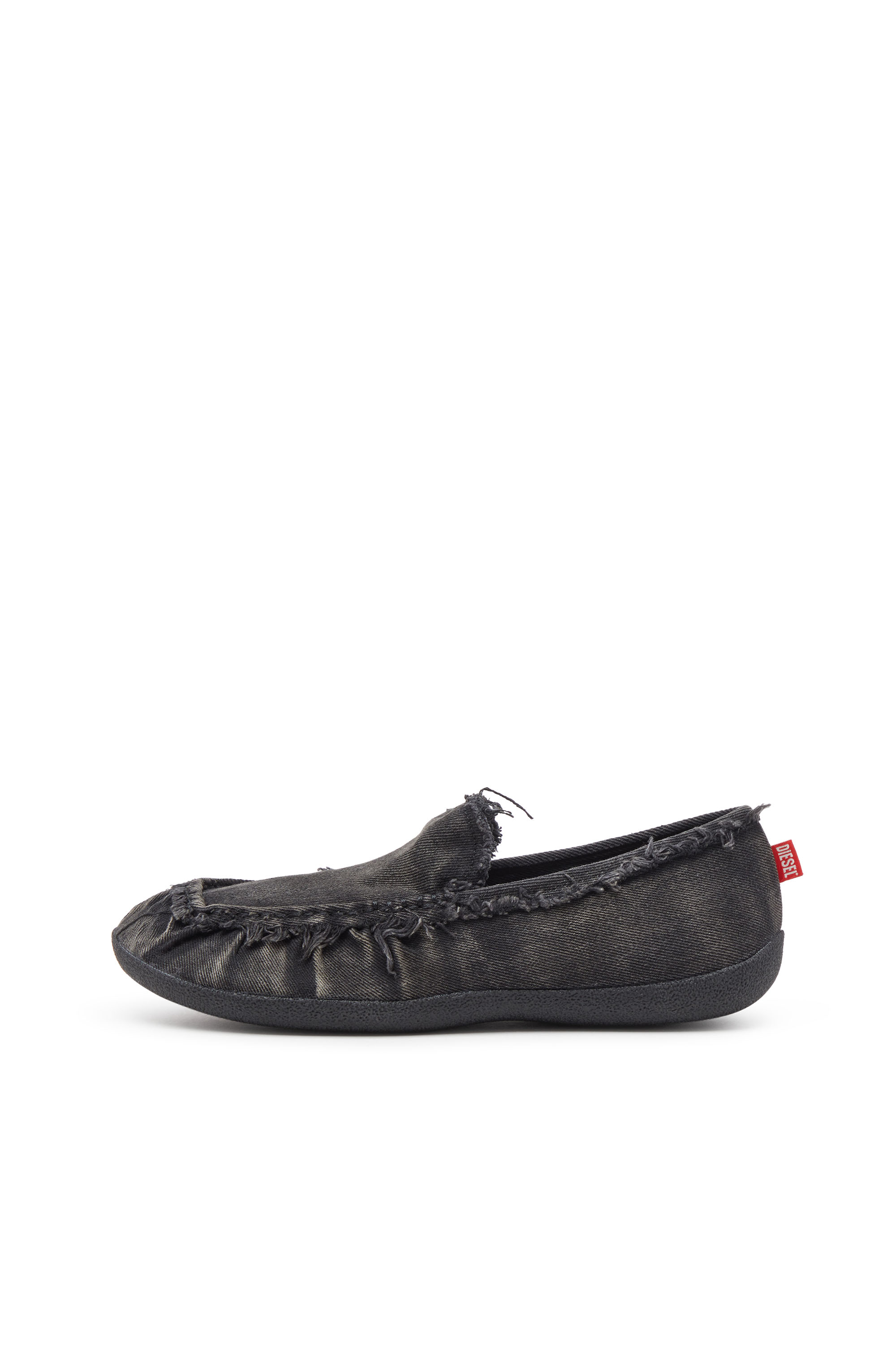 D-SHOCK MOC, Black Diesel - D-SHOCK MOC, Man's D-Shock-Distressed denim loafers in Black - 8