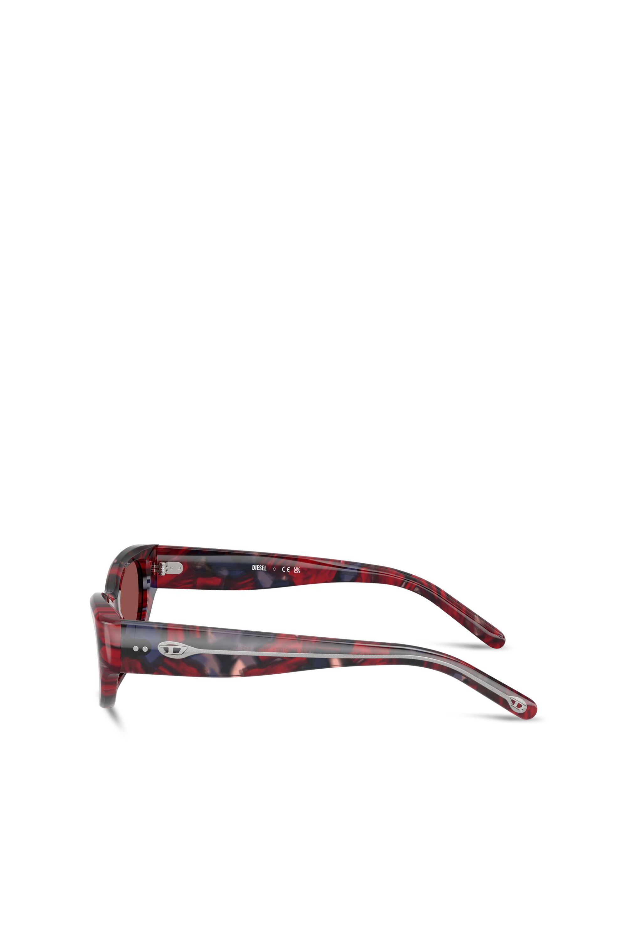 Diesel - 0DL2010U, Unisex's Cat-eye style sunglasses in Red/Brown - 2