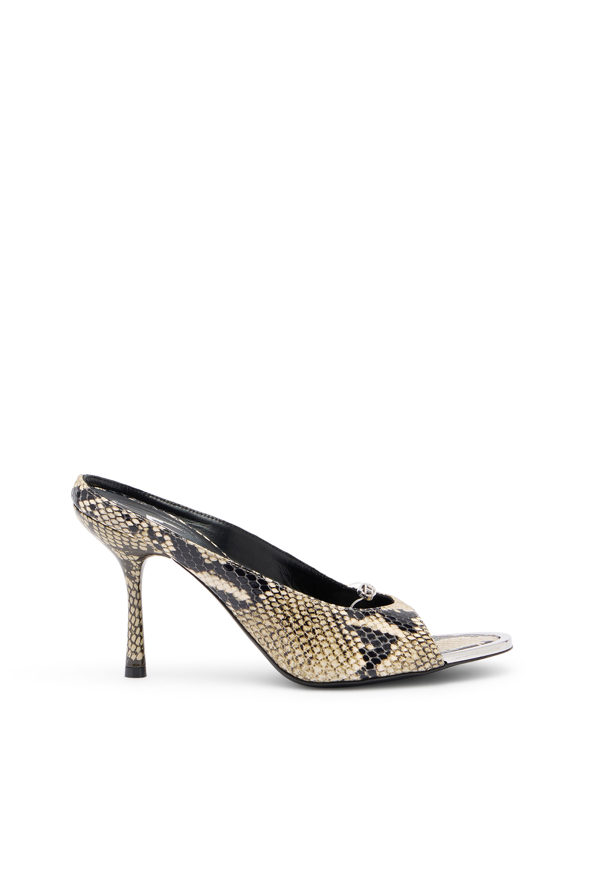 Diesel - D-DIAM'S SA 90, Woman's D-Diam's-High leather mule with floating Oval D in Multicolor - 1