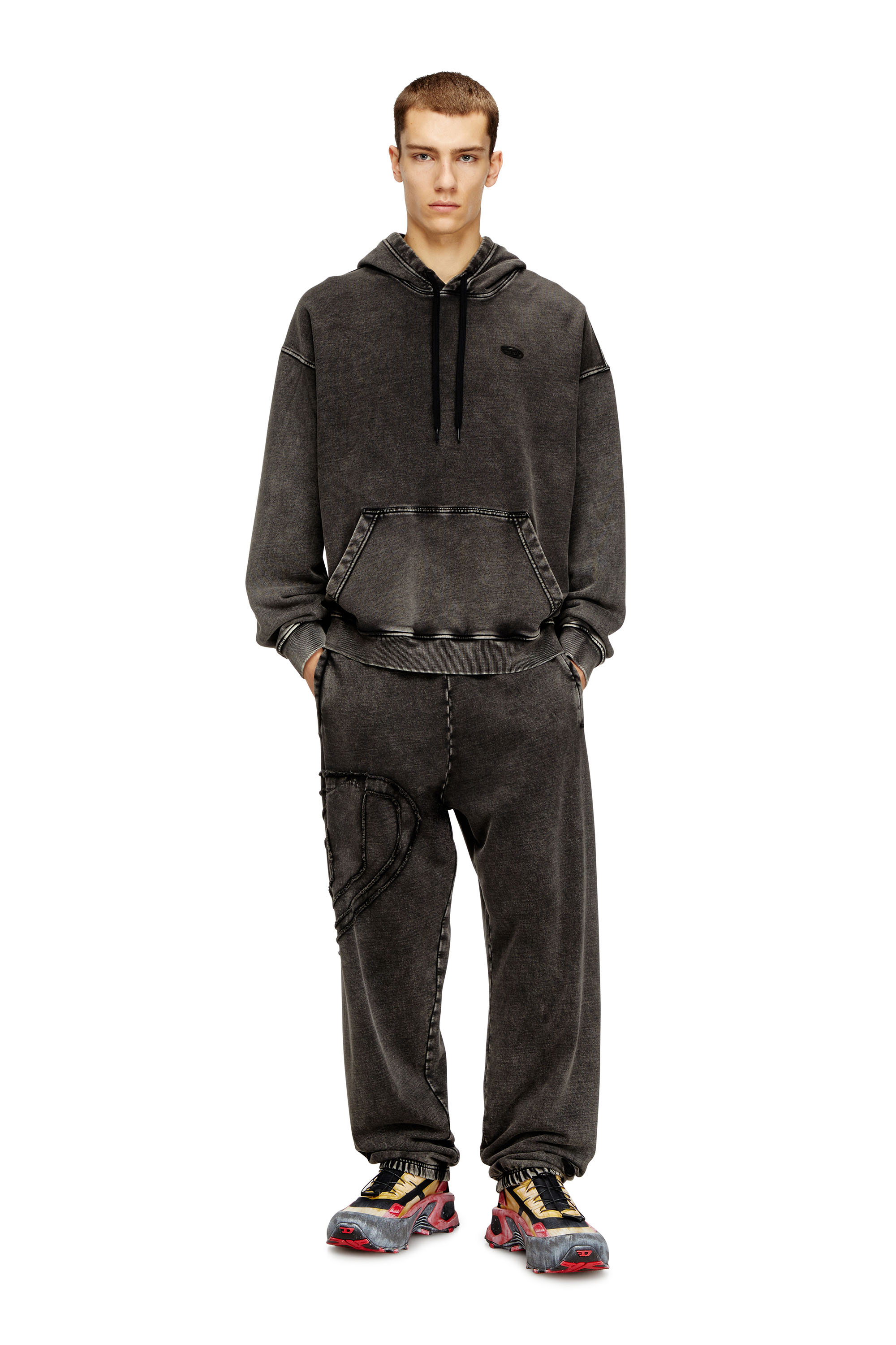 Diesel - P-MARKY-DEN, Man's Organic cotton sweatpants with Oval D patch in null - 2