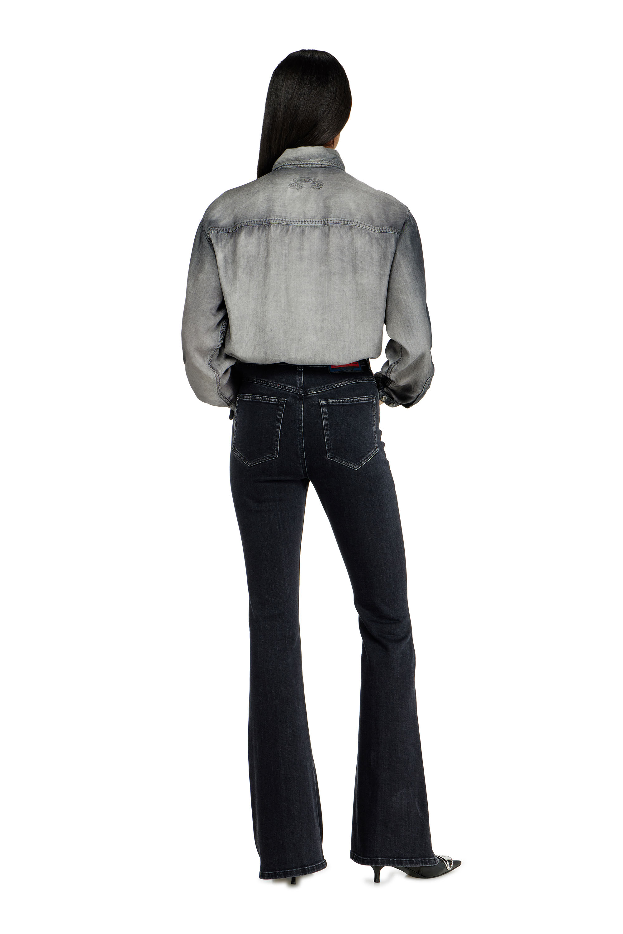 Diesel - Woman's Bootcut Jeans 1973 D-Partt 09P75, Black/Dark grey - 3