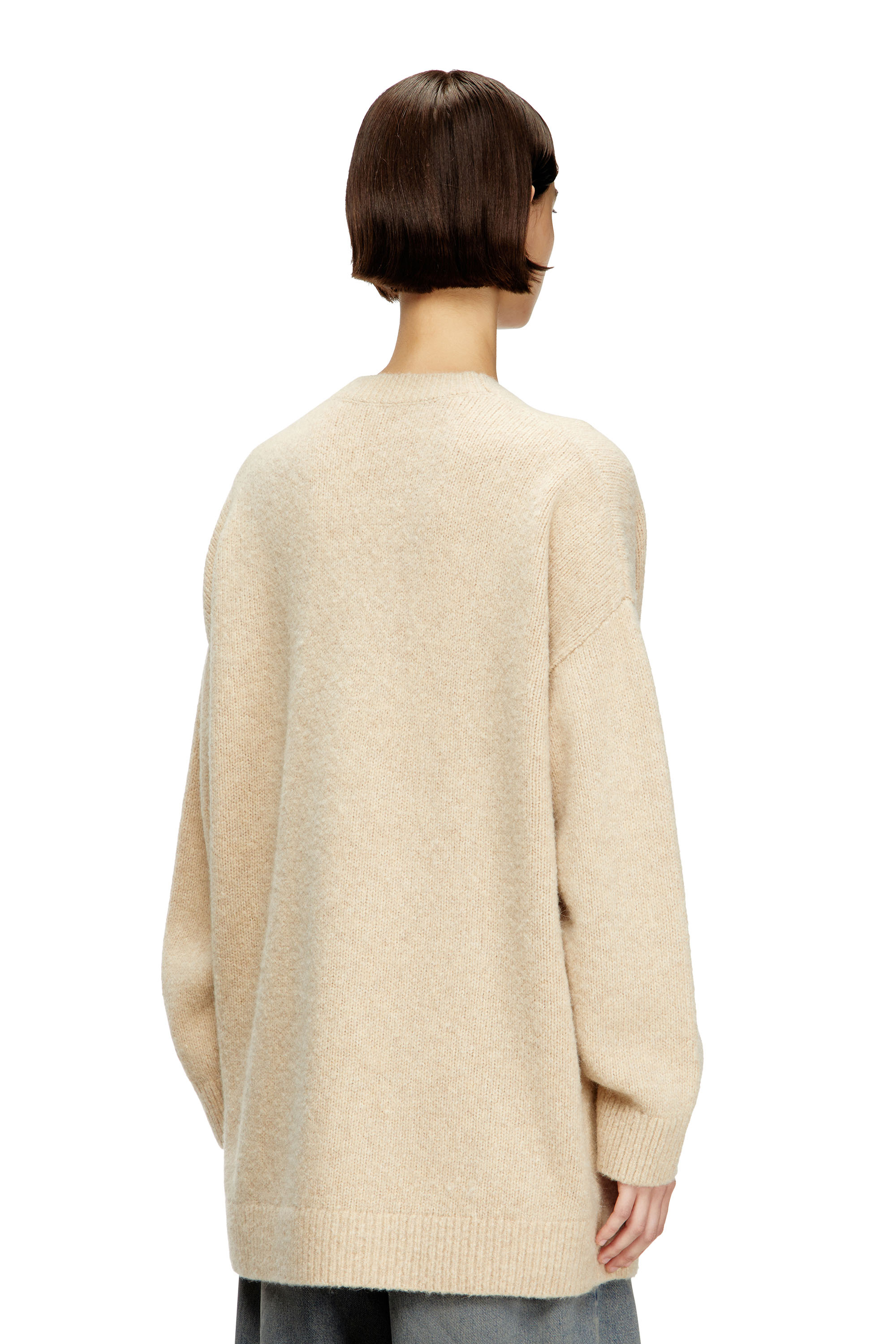 Diesel - M-AREELA, Woman's Cardigan in wool and alpaca blend in Beige - 4
