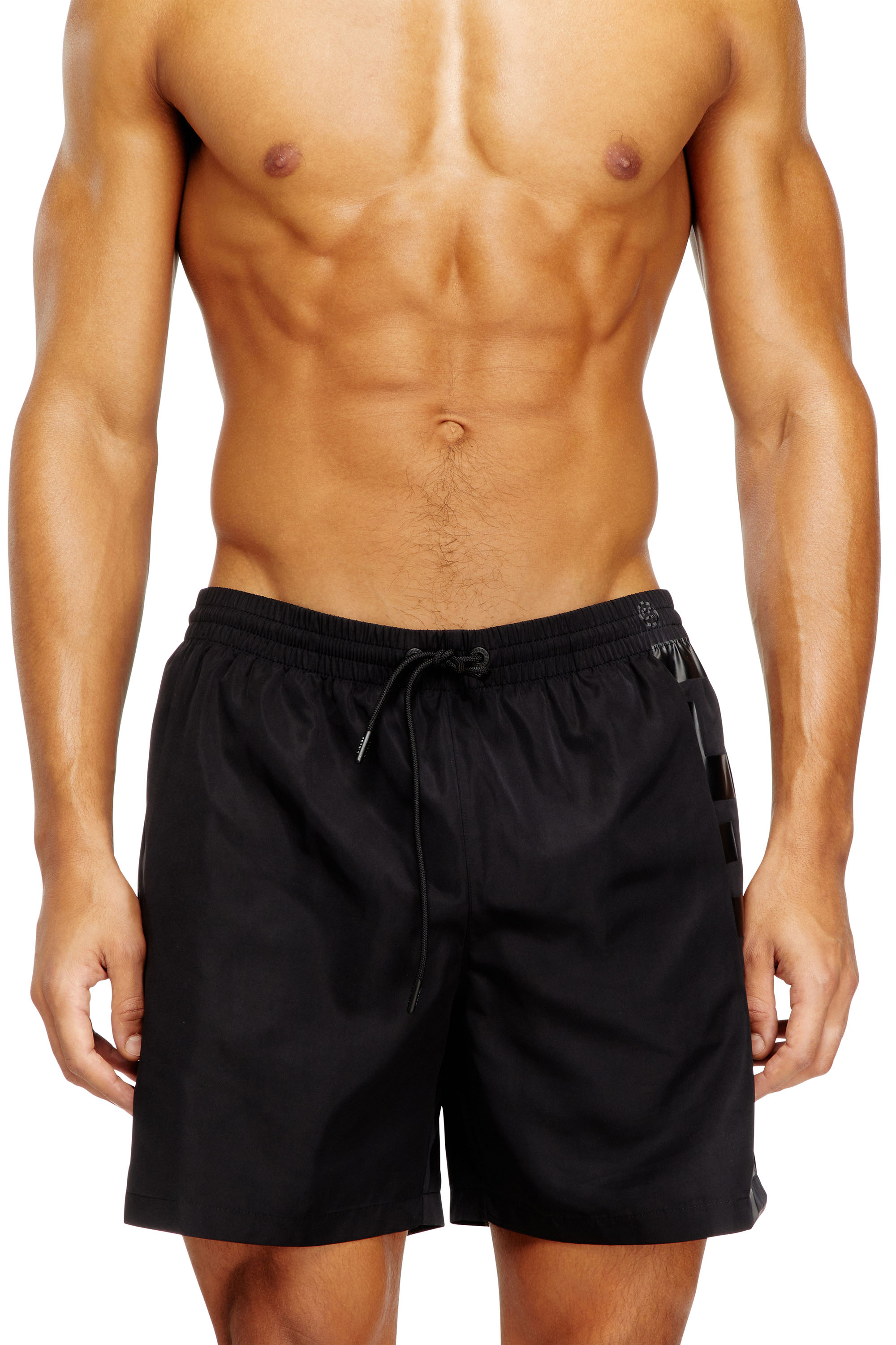 Diesel - RIO-41-D-CORE, Man's Mid-length swim shorts with maxi logo in Black - 2